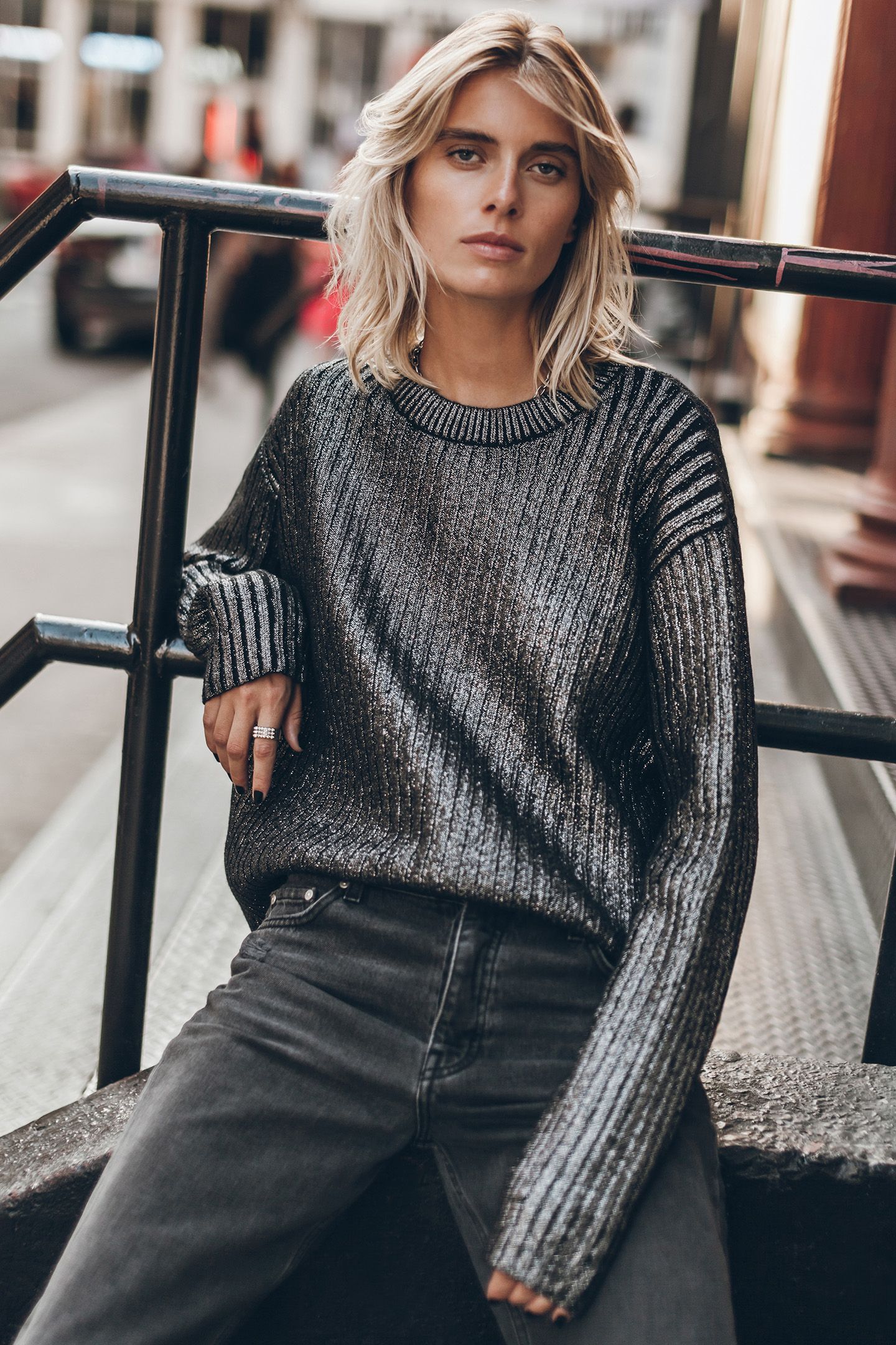 THE SILVER COATED KNITTED SWEATER 2