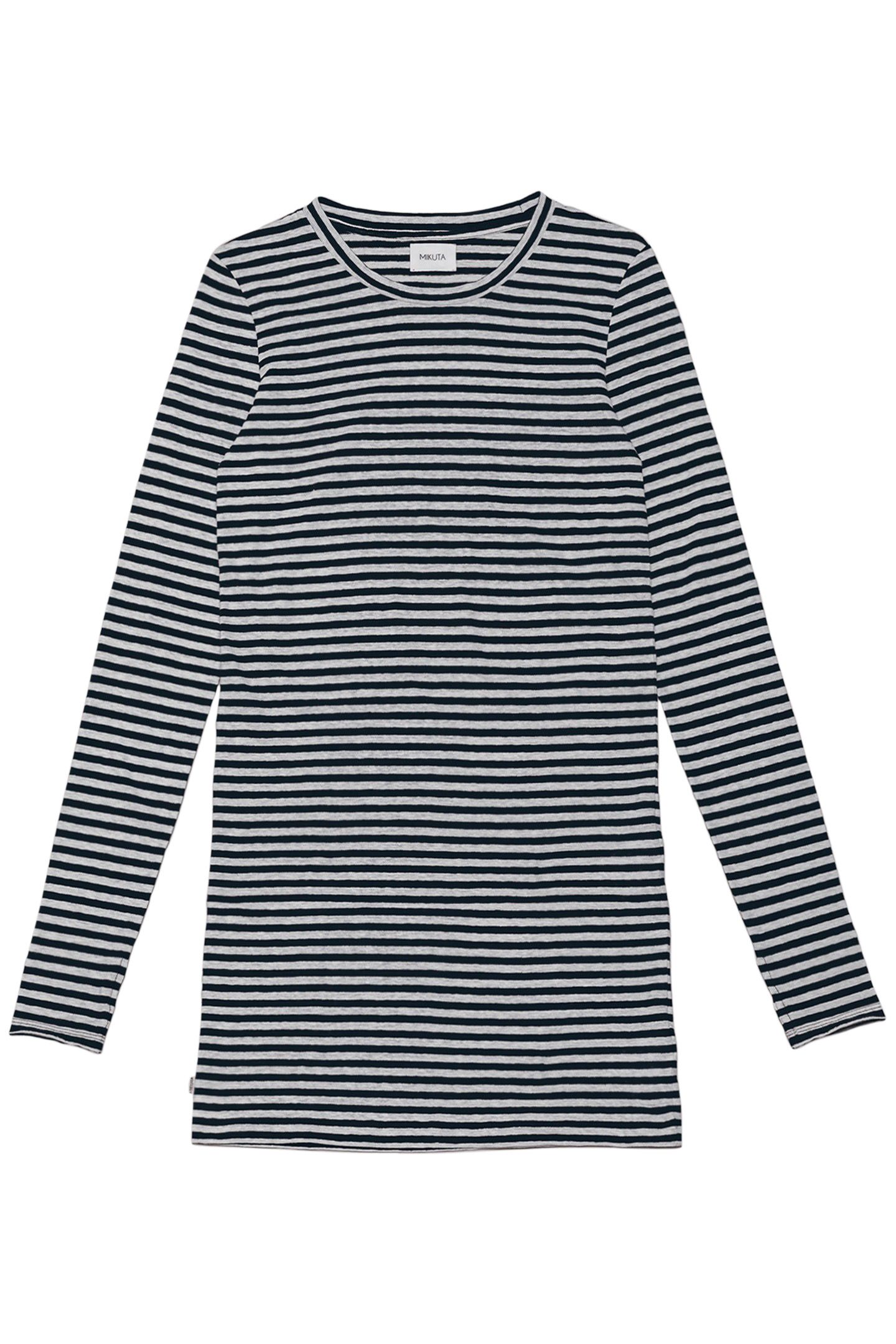 THE STRIPED SHORT LINEN LONGSLEEVE DRESS 2