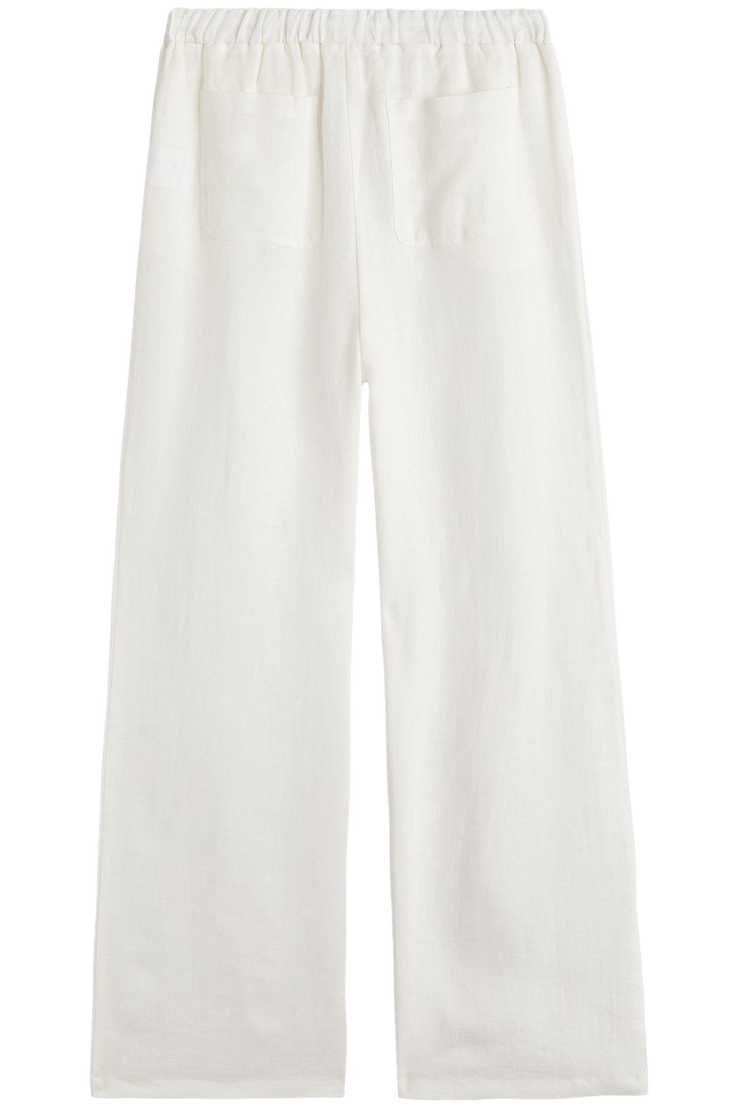 THE WHITE LOOSE LINEN PANTS 2