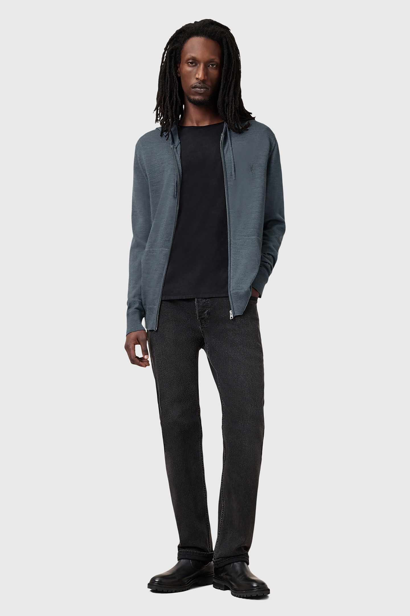 MODE MERINO ZIP HOOD PITCHED BLUE 2