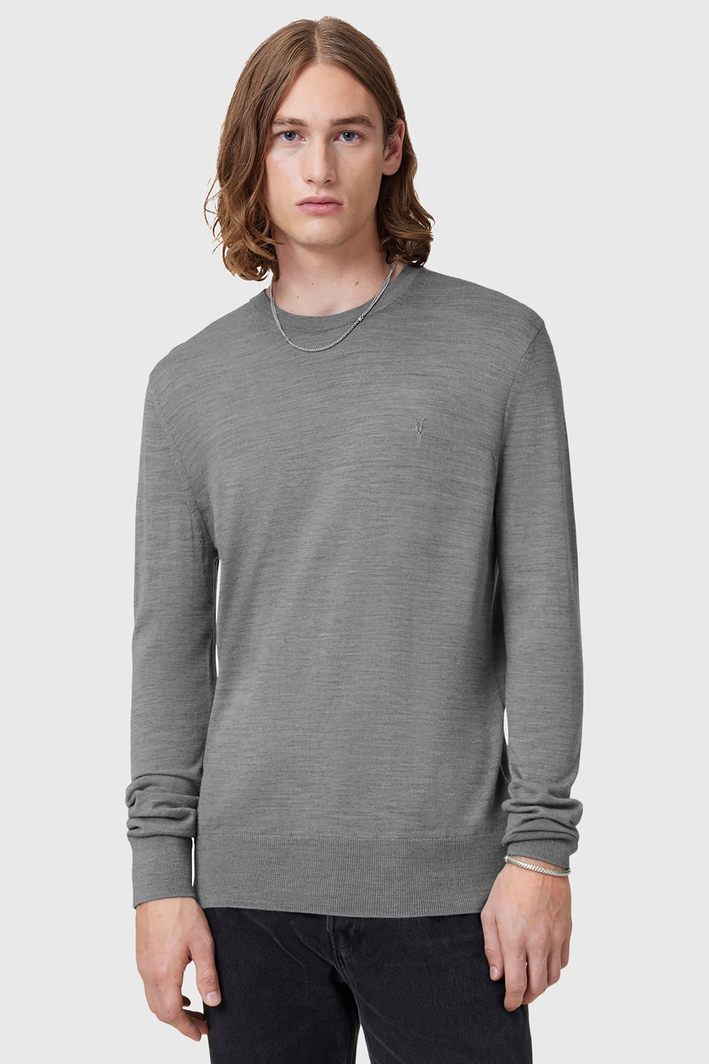 MODE MERINO CREW FOSSIL GREY 1