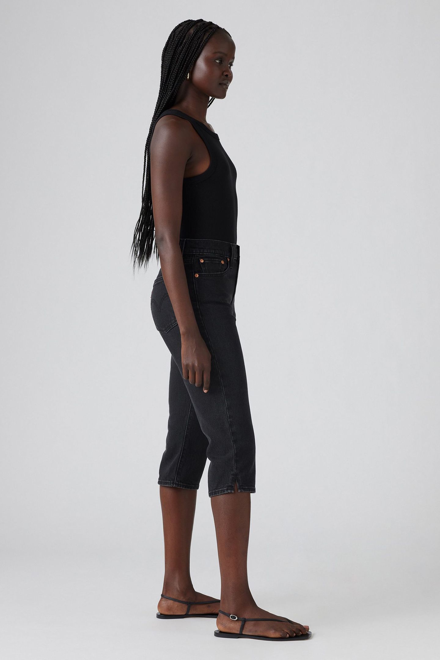 WEDGIE CAPRI JEANS BLACK 5