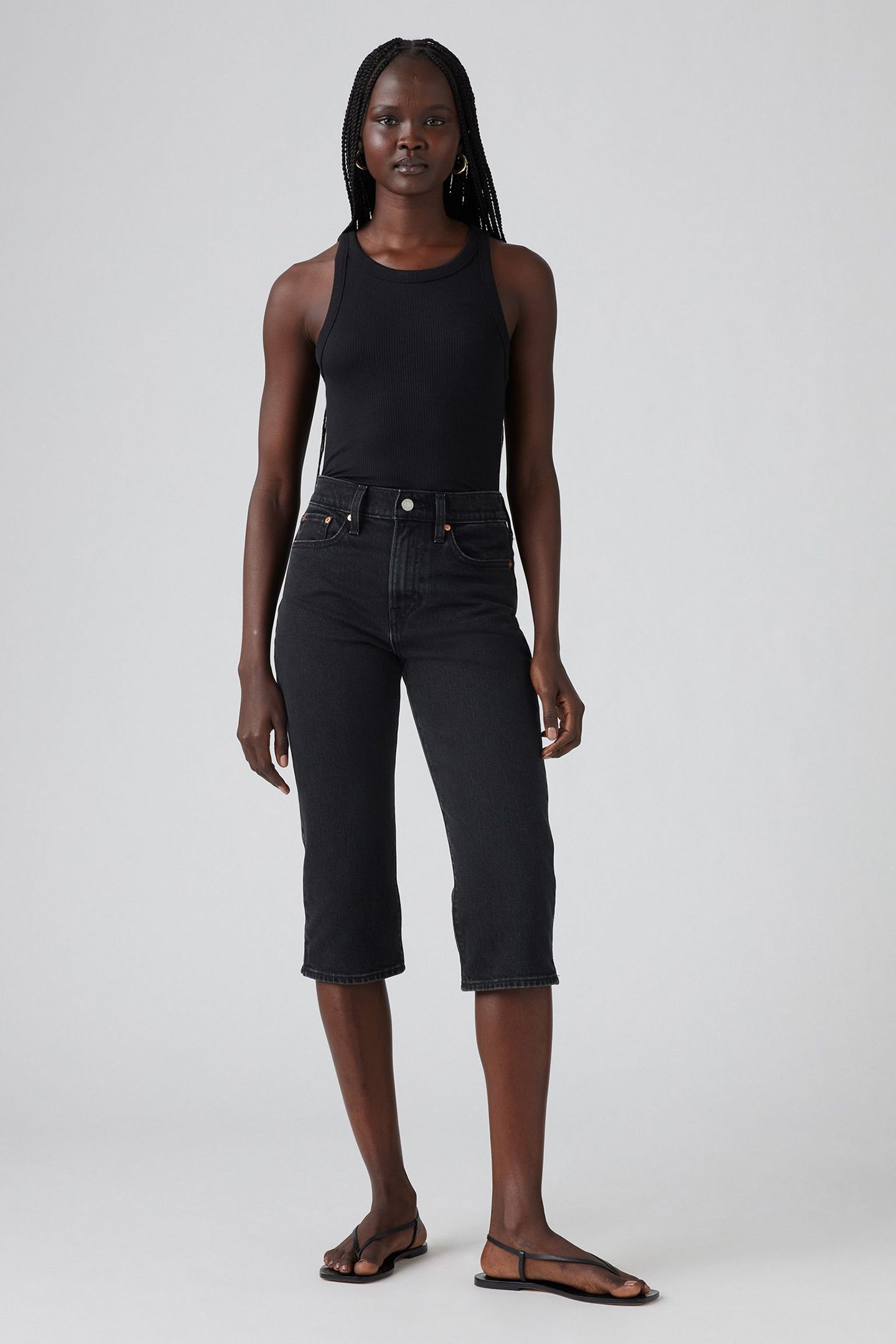 WEDGIE CAPRI JEANS BLACK 2