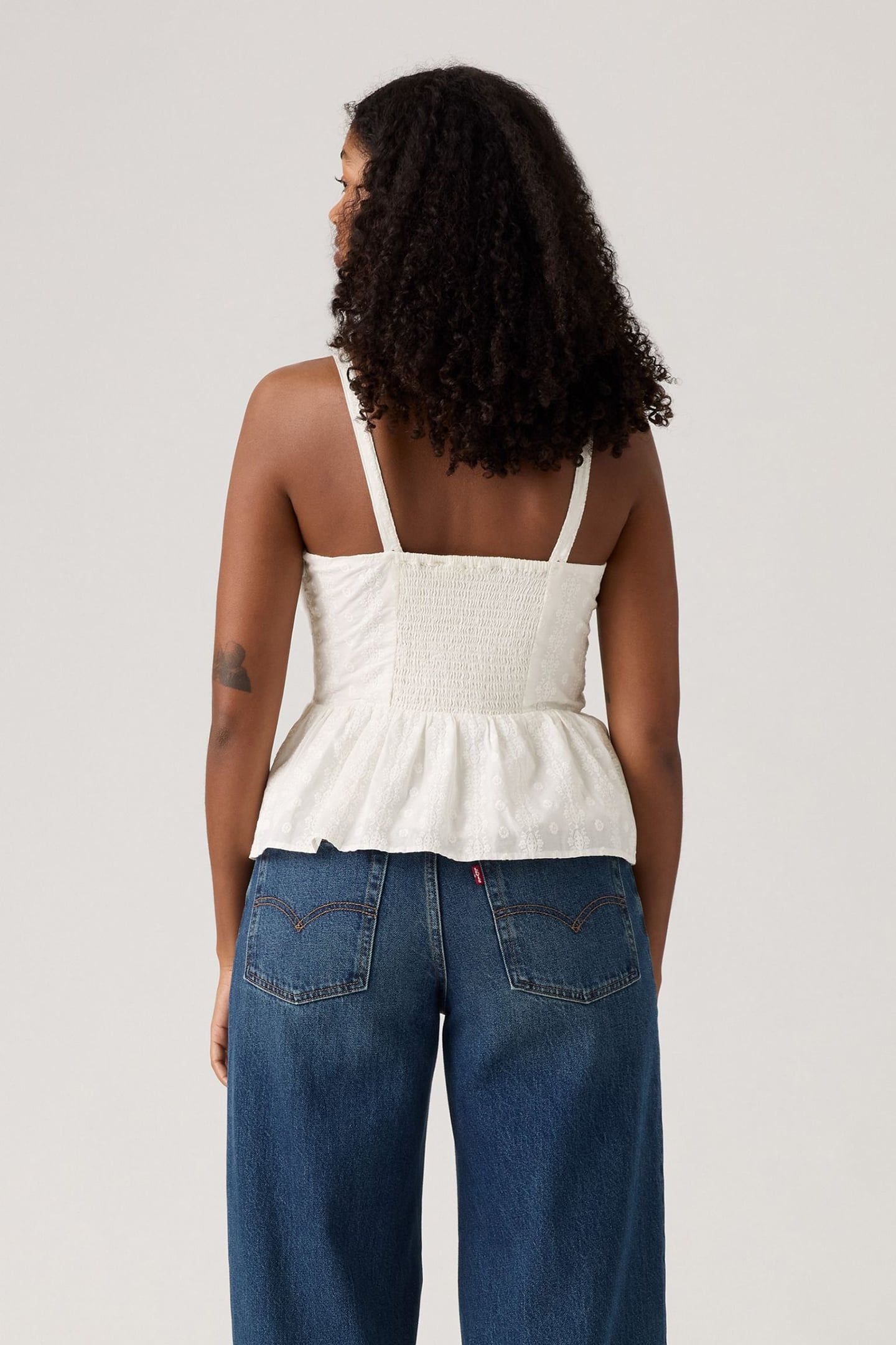 LULA EYELET PEPLUM TANK TOP NEUTRAL 2