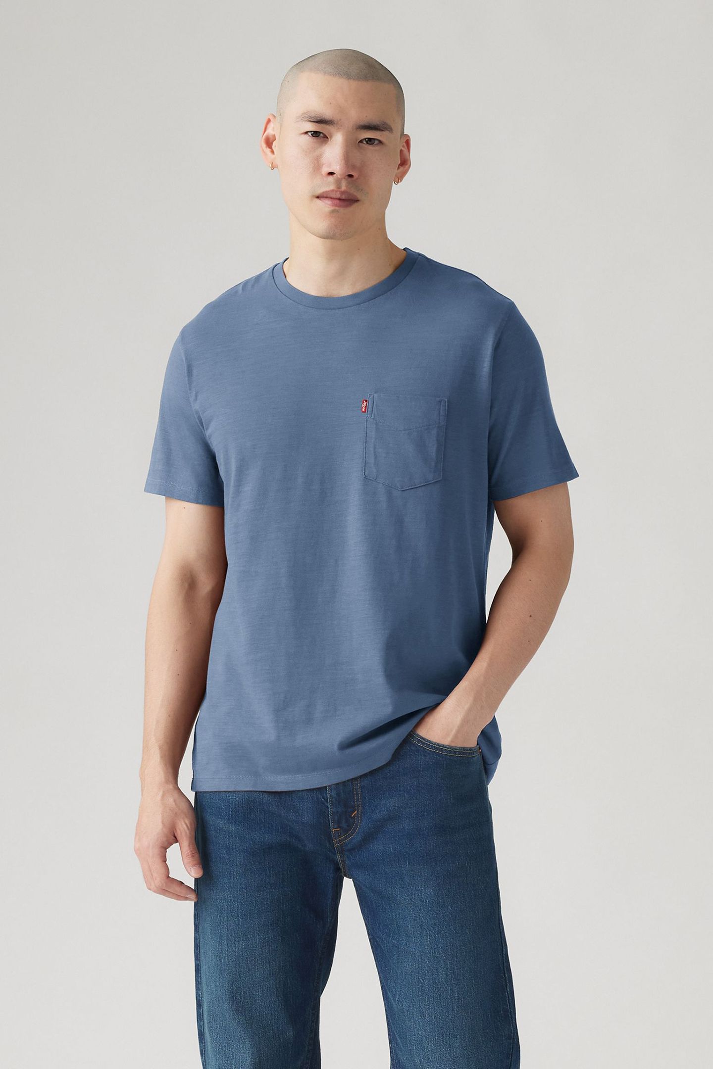 CLASSIC POCKET TEE BLUE 1