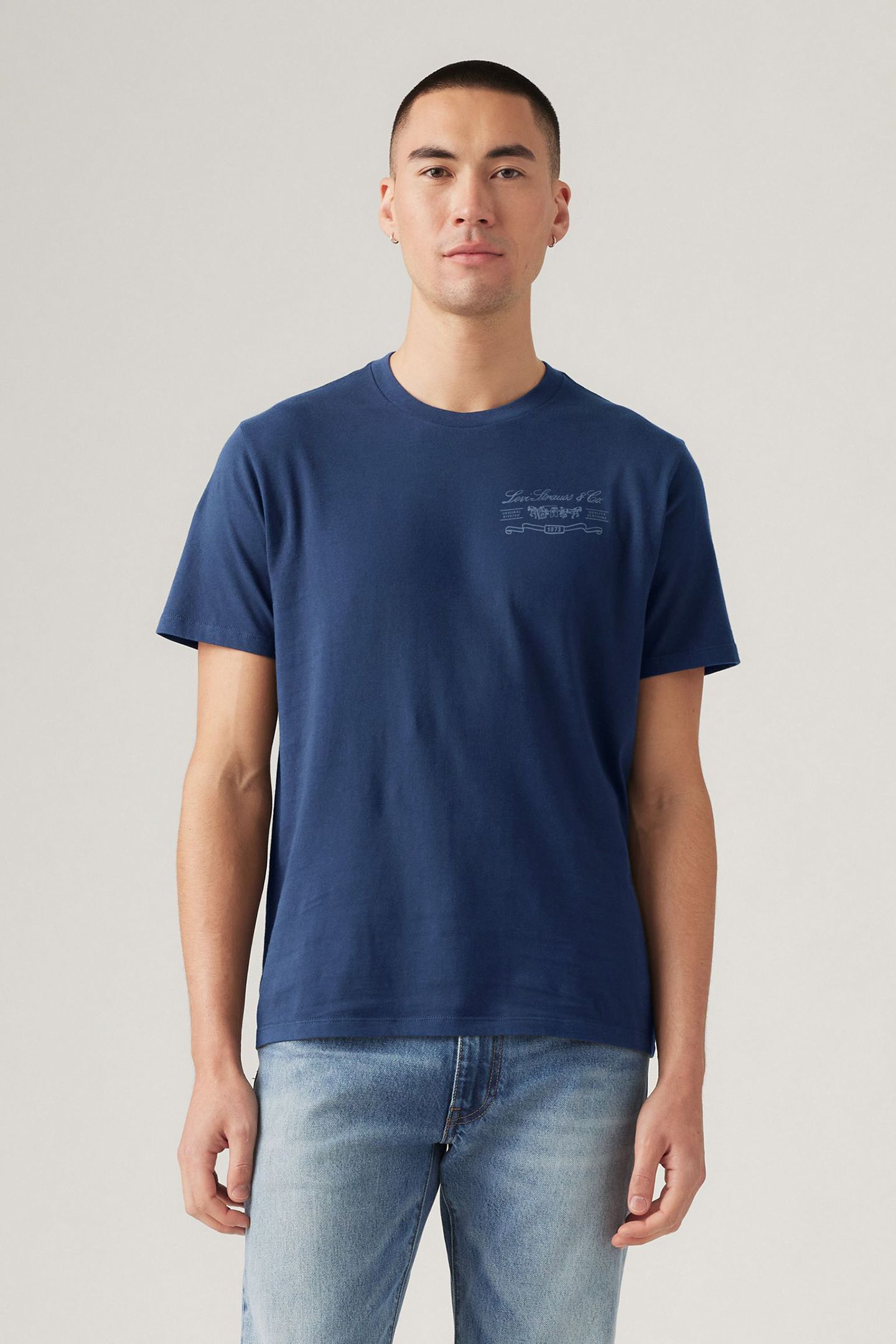GRAPHIC CREWNECK T-SHIRT BLUE 1