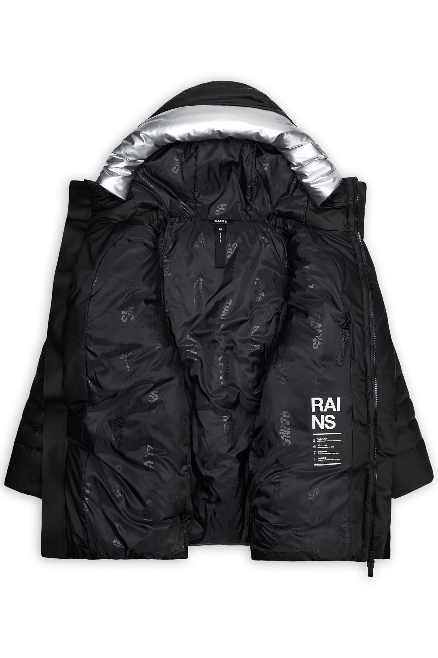 UNISEX ALTA VISION LONG PUFFER JACKET W3T5 BLACK 2