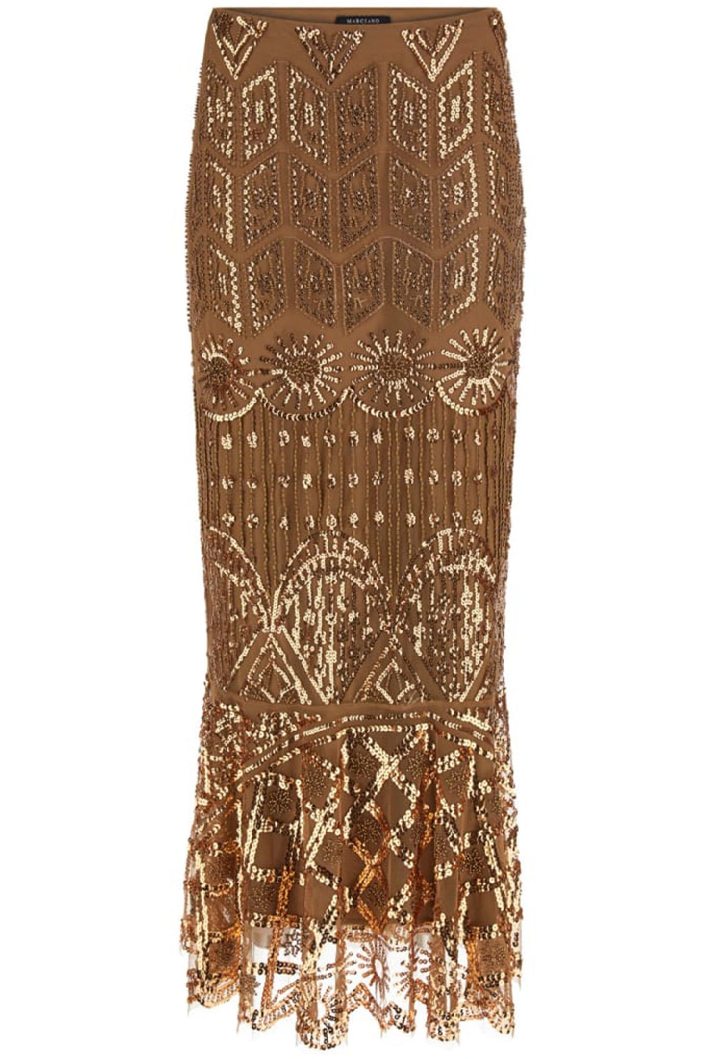 MARCIANO BY GUESS CRYSTALS EMBROIDERED BRONZE GOLD CRYSTAL 4