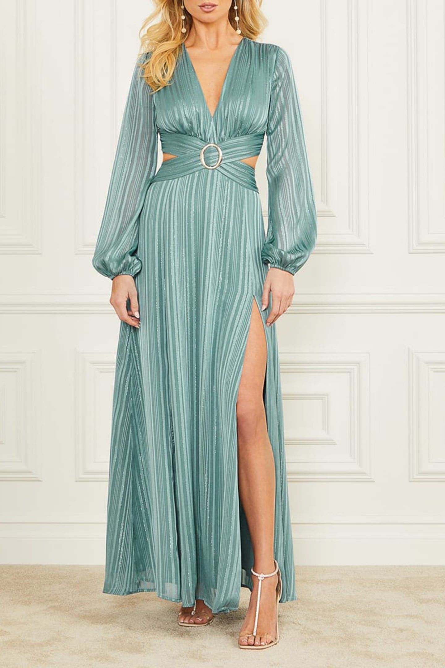 MARCIANO BY GUESS LUISE LONG DRESS HONEST BLUE 1