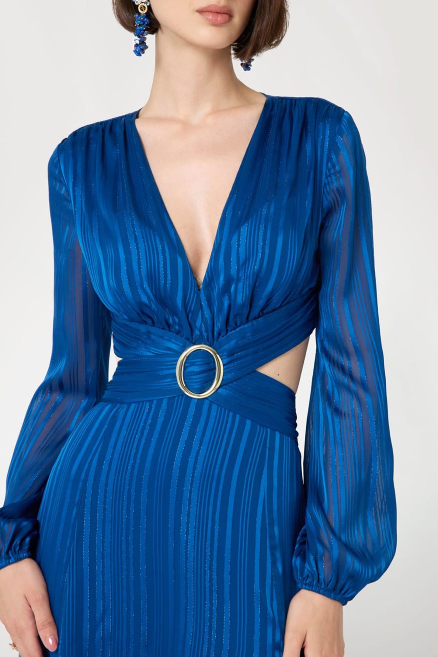 MARCIANO BY GUESS LUISE LONG DRESS BLUE MAYA 6