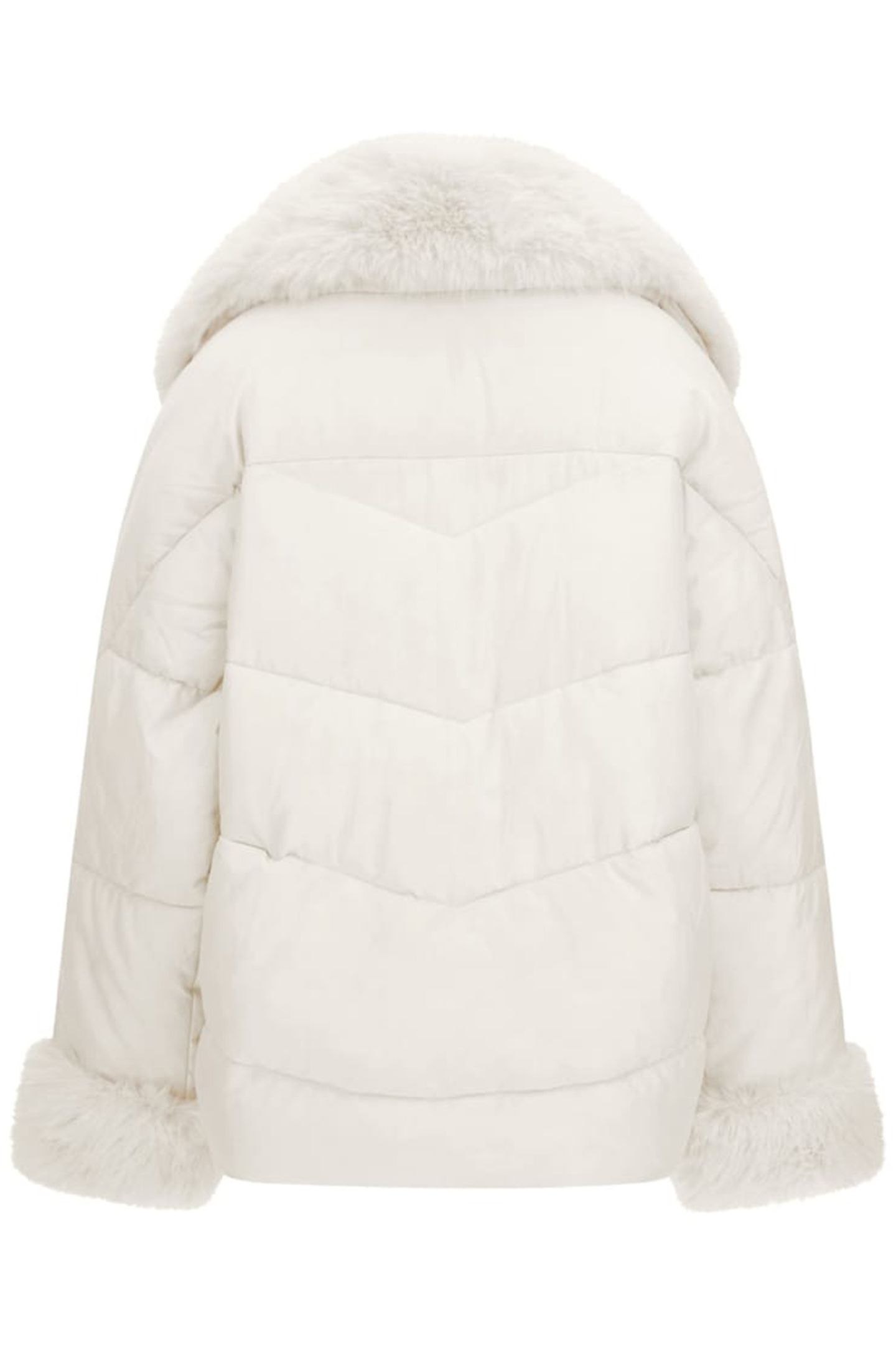 MARCIANO BY GUESS ZOE PUFFER JACKET PALE PEARL MULTI 4