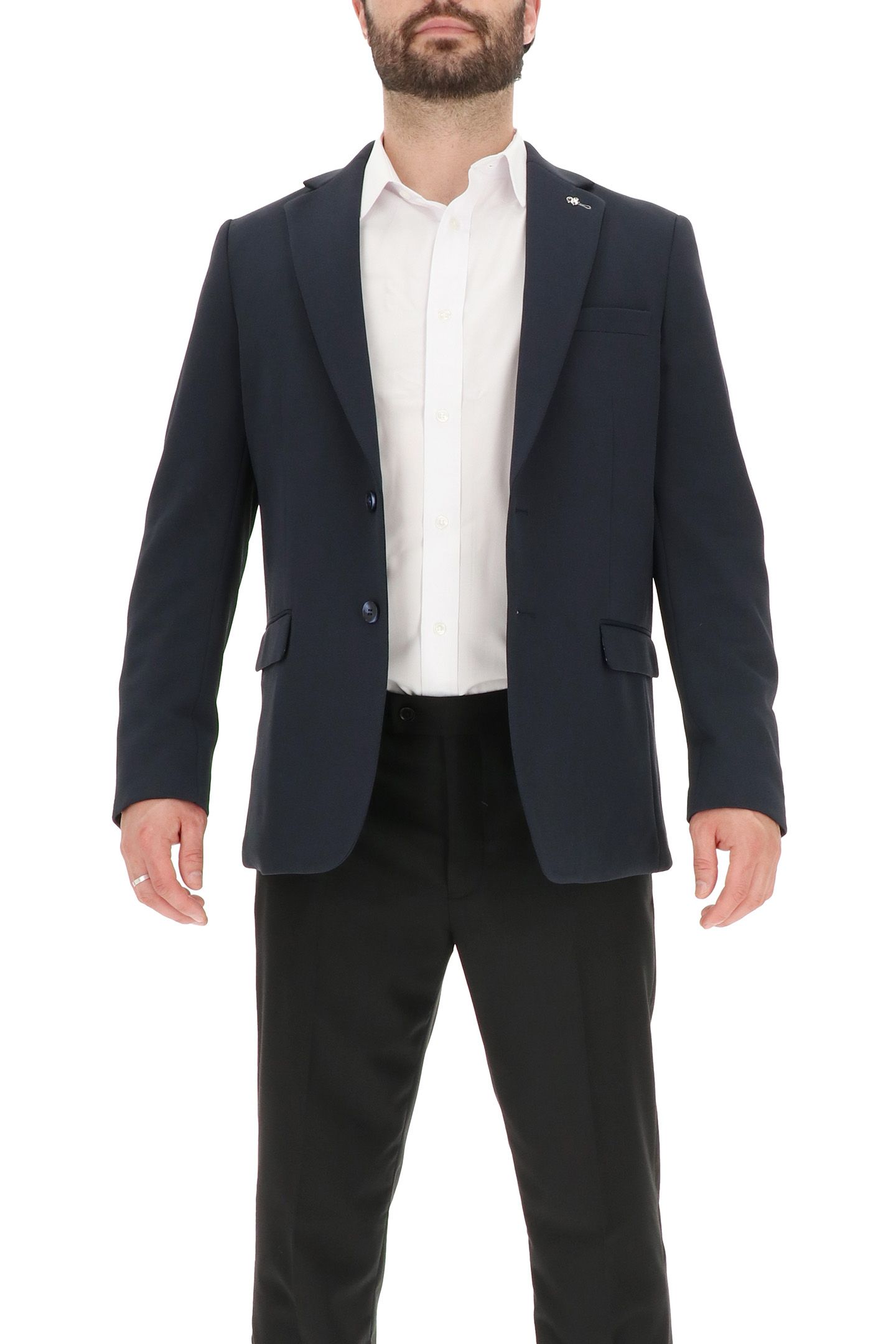 2 BUTTON JACKET TEXTURED KNIT NAVY 4