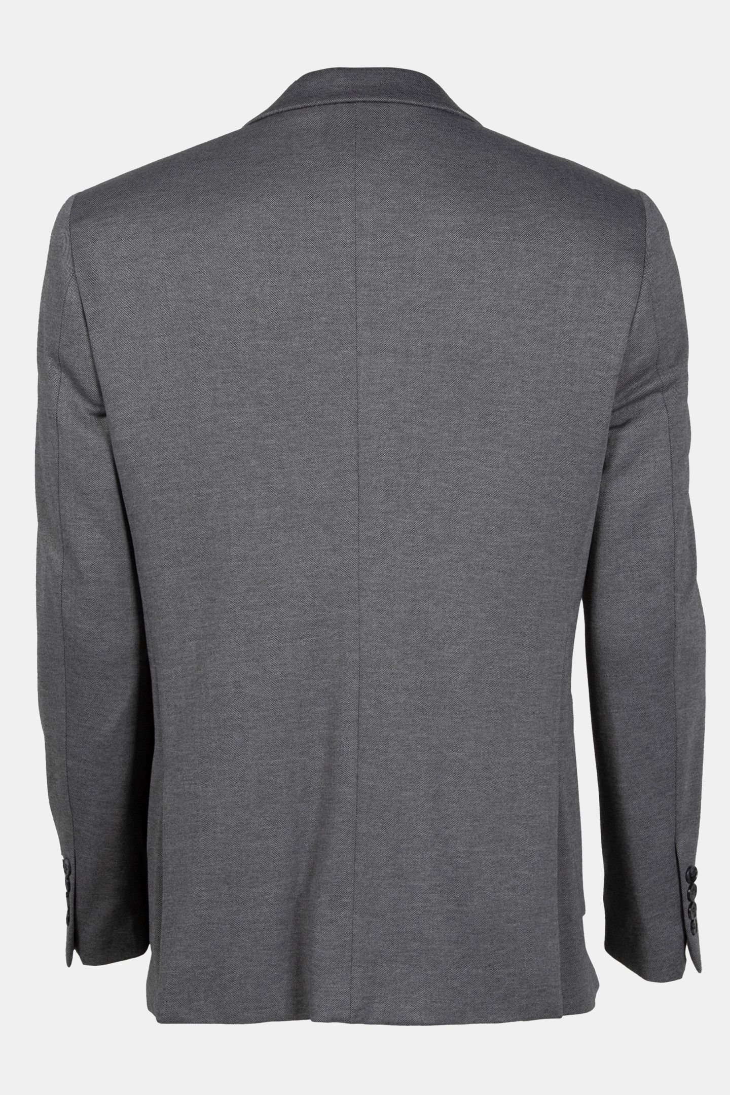 2 BUTTON JACKET JERSEY KNIT PATCH POCKETS CHARCOAL 4
