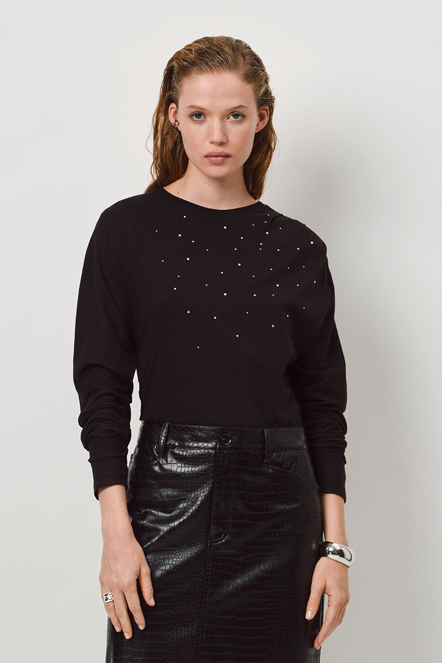 DAYVIN EMBELLISHED TOP RAVEN 1