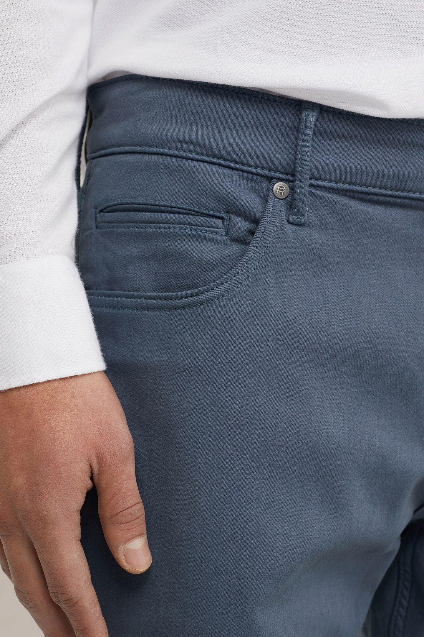 5-POCKET MID WAIST GREYISH BLUE 5