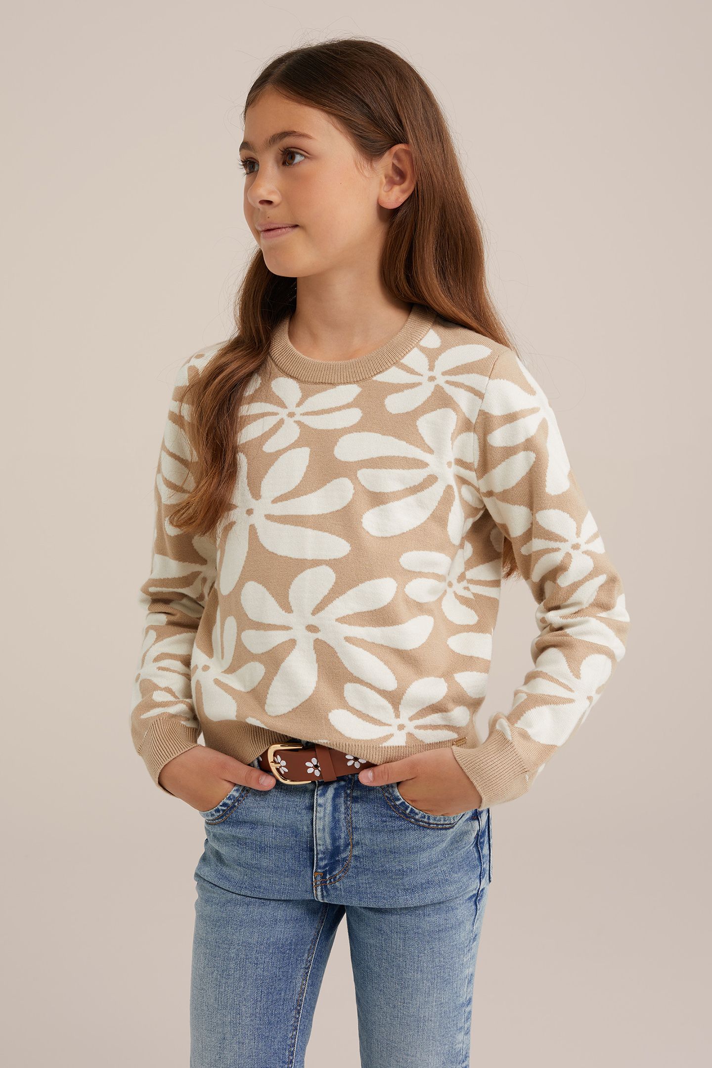 GEBREIDE TRUI BEIGE 1