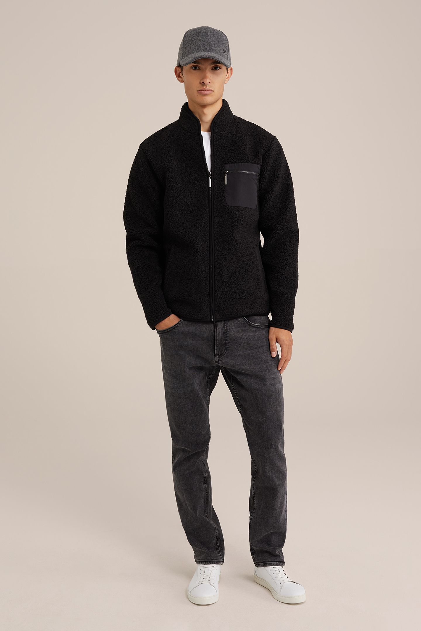 CARDIGAN WITH ZIPPER BLACK 3