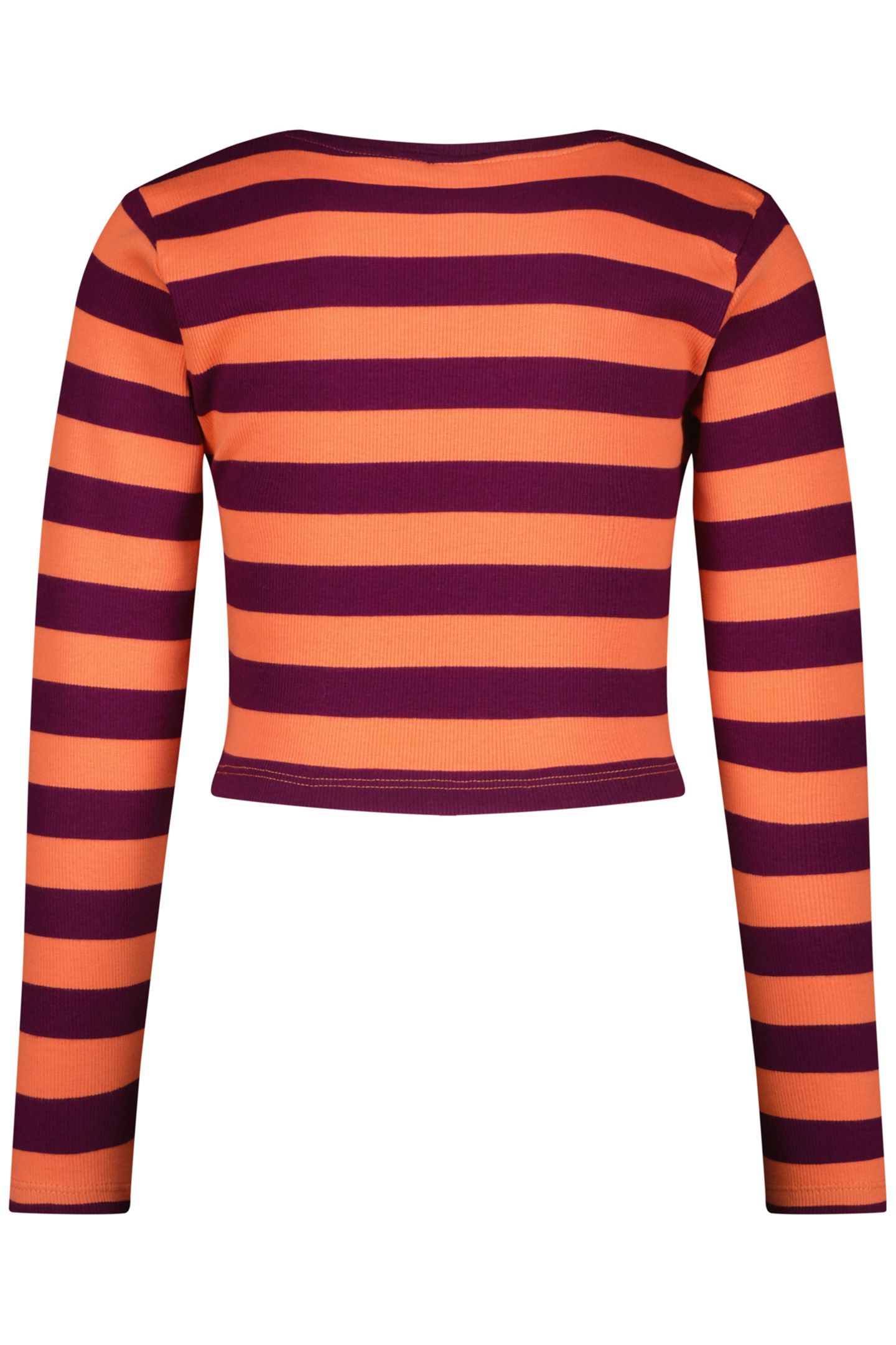 GIRLS G-BASIC-CROP RIB STRIPE T-SHIRT FRESH CORAL 4