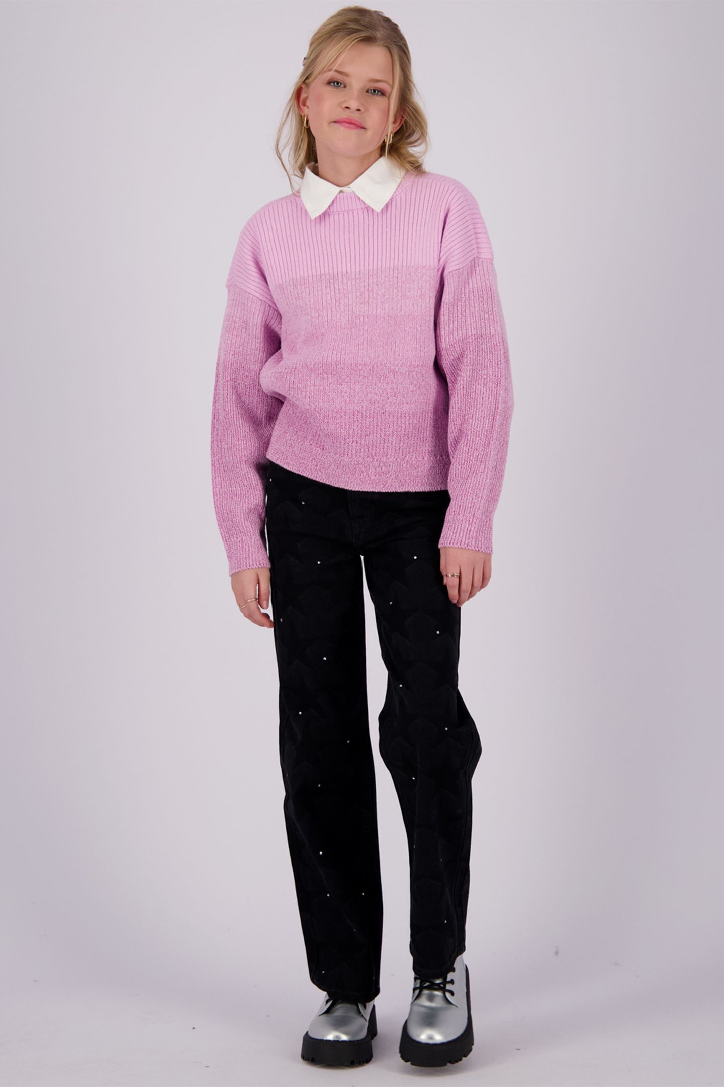 GIRLS MILKE FLAT KNIT TWINKLE PINK 1