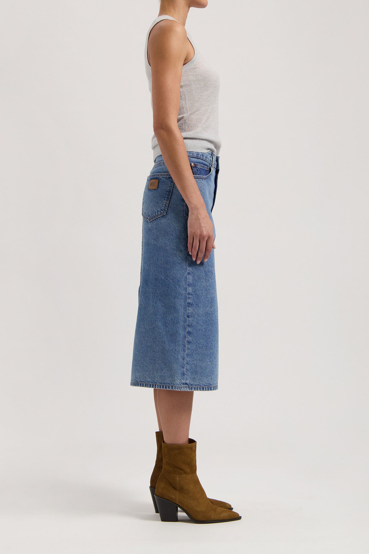 GWEN MID SKIRT STONE VINTAGE 5
