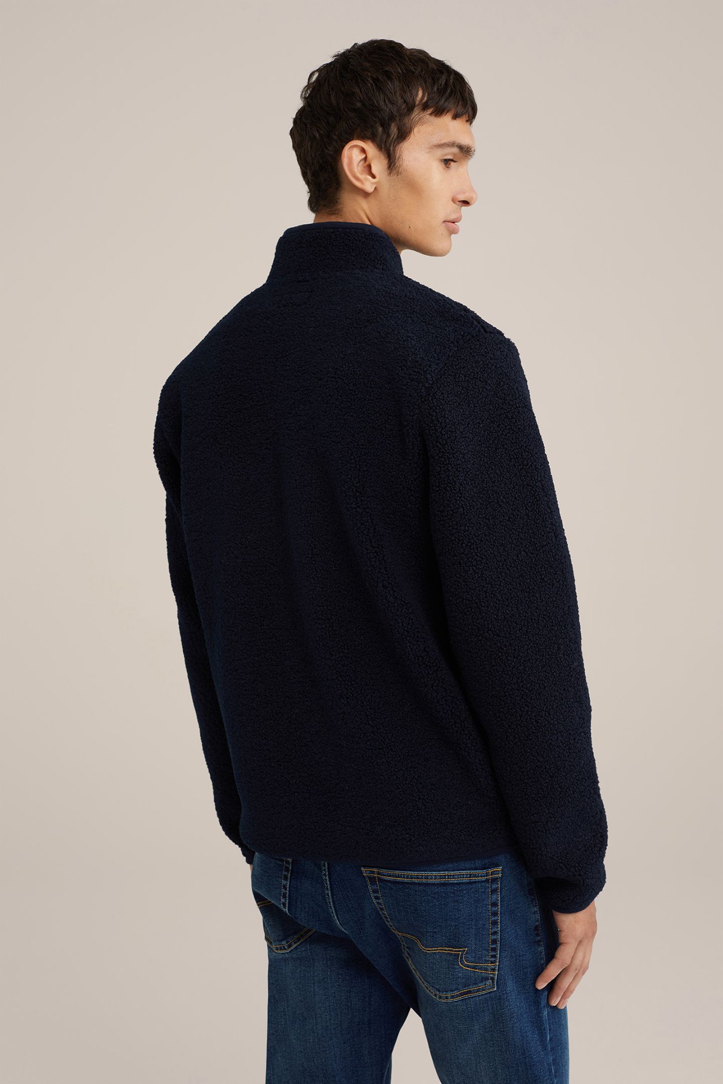 CARDIGAN WITH ZIPPER NAVY BLUE 2