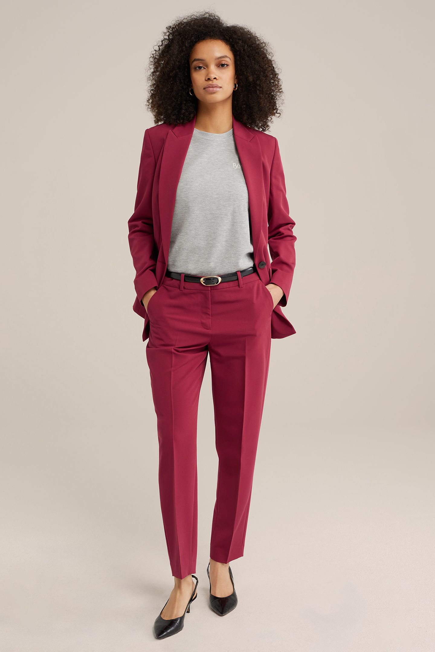 TROUSER BURGUNDY RED 3