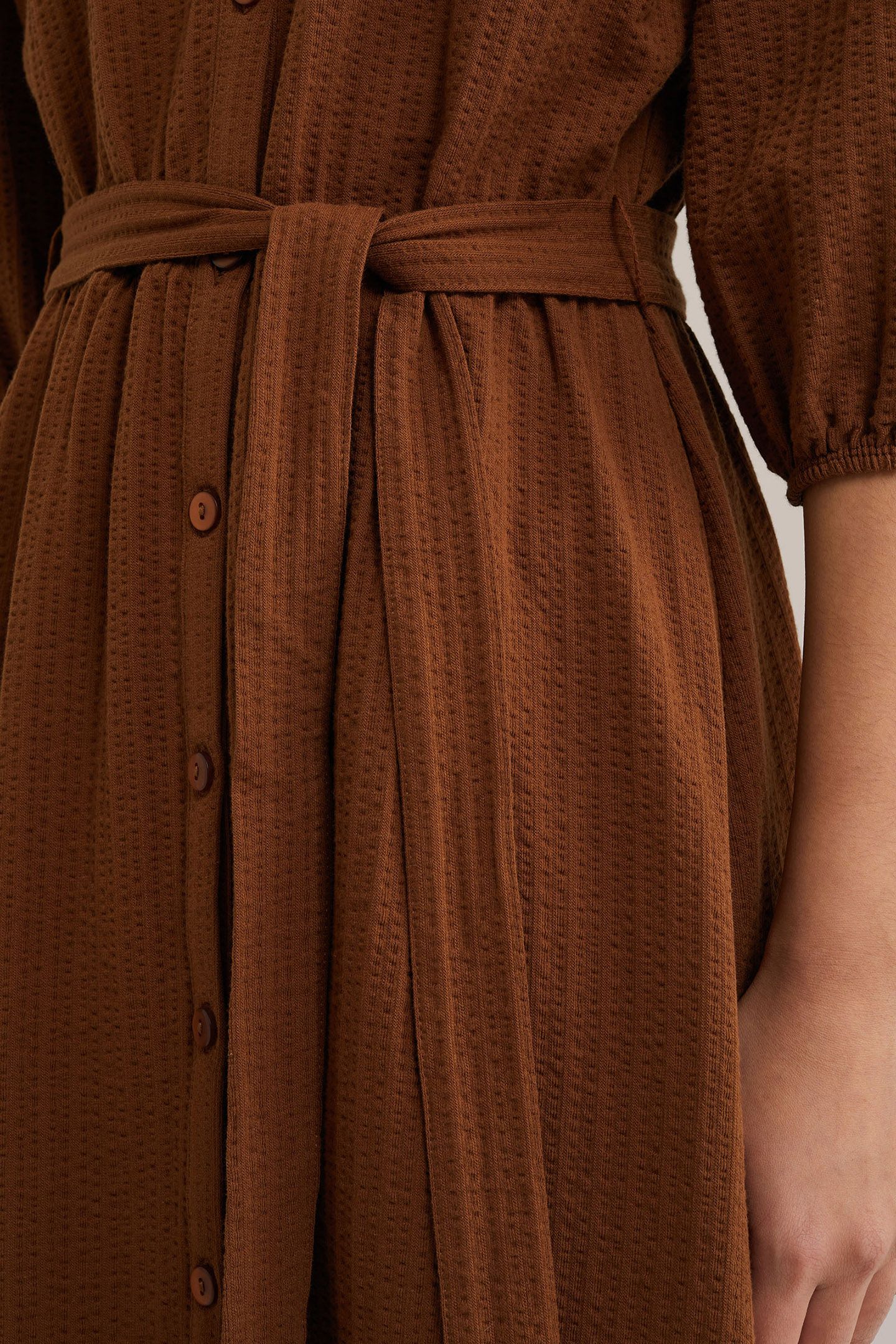 DRESS MIDI DARK BROWN 5
