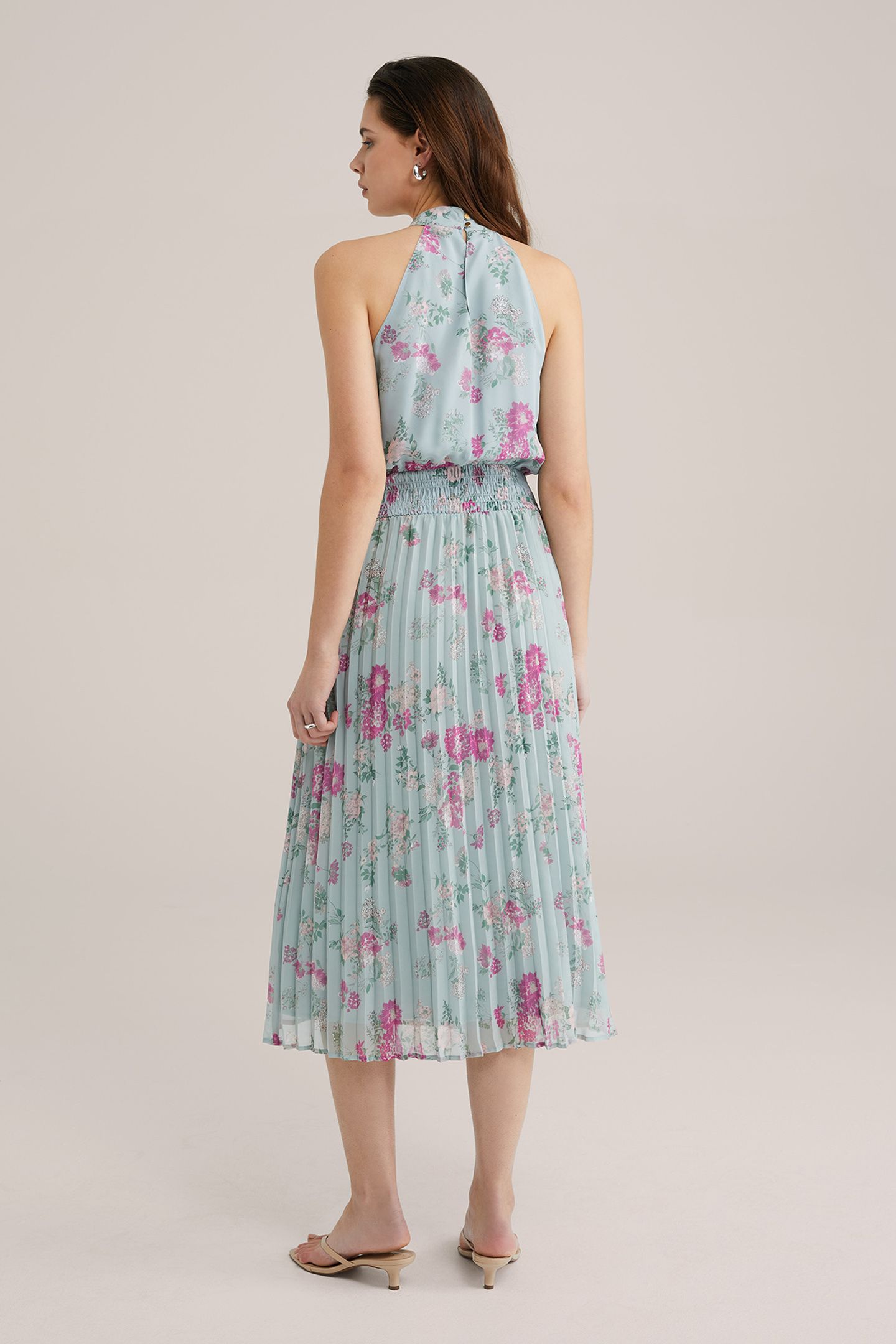 DRESS MID LENGTH LIGHT GREEN 2