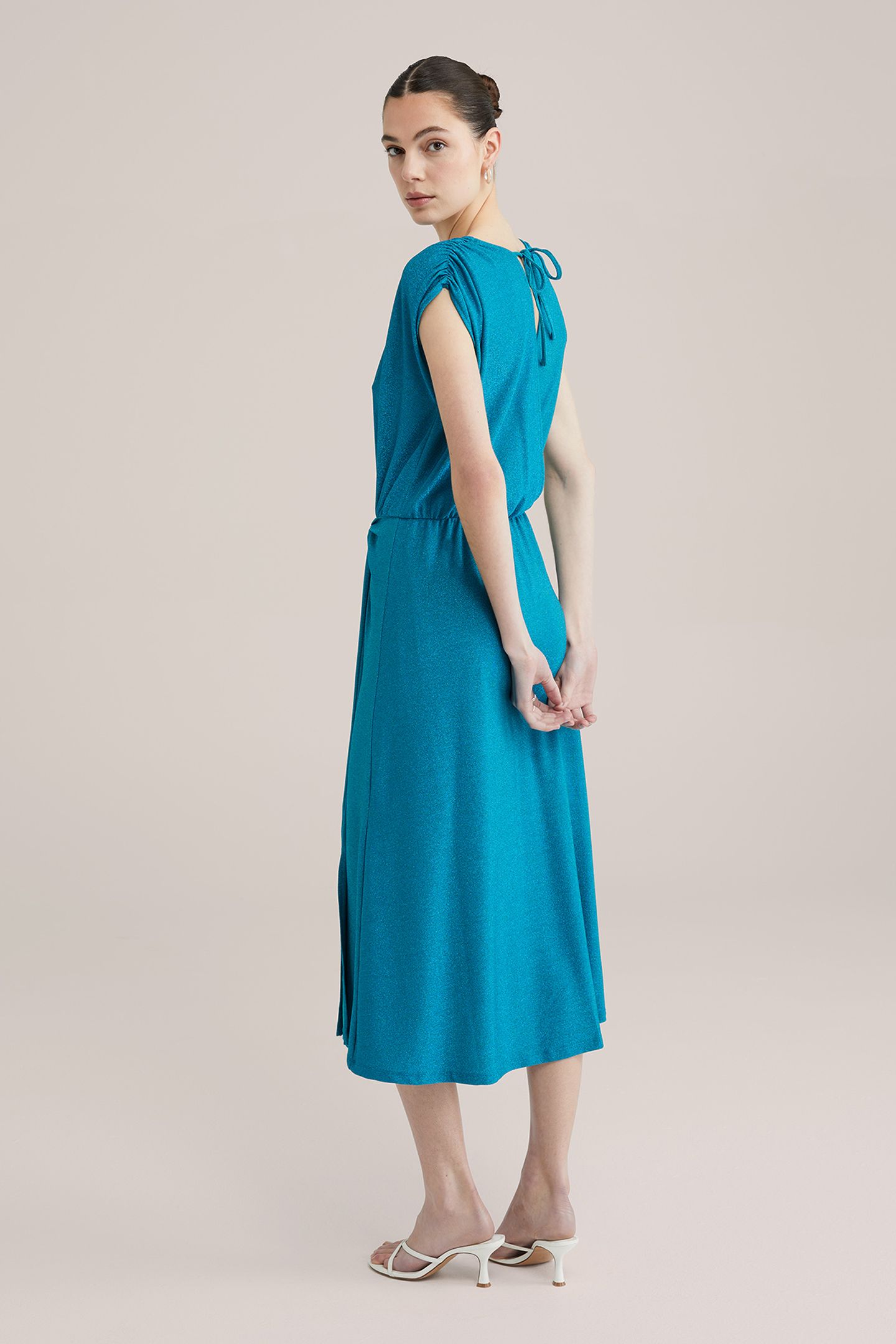 DRESS MID LENGTH BLUE 2