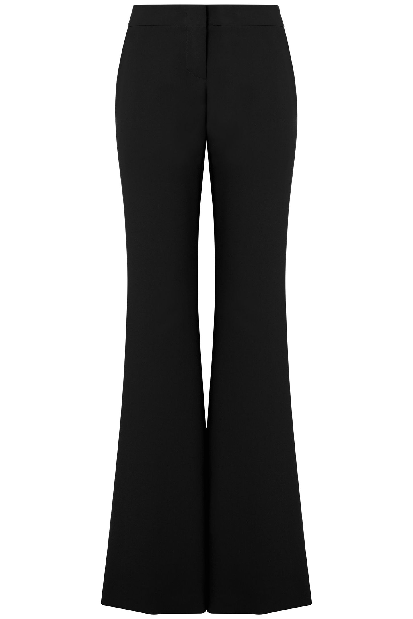 FLARE CREPE TROUSERS BLACK 3