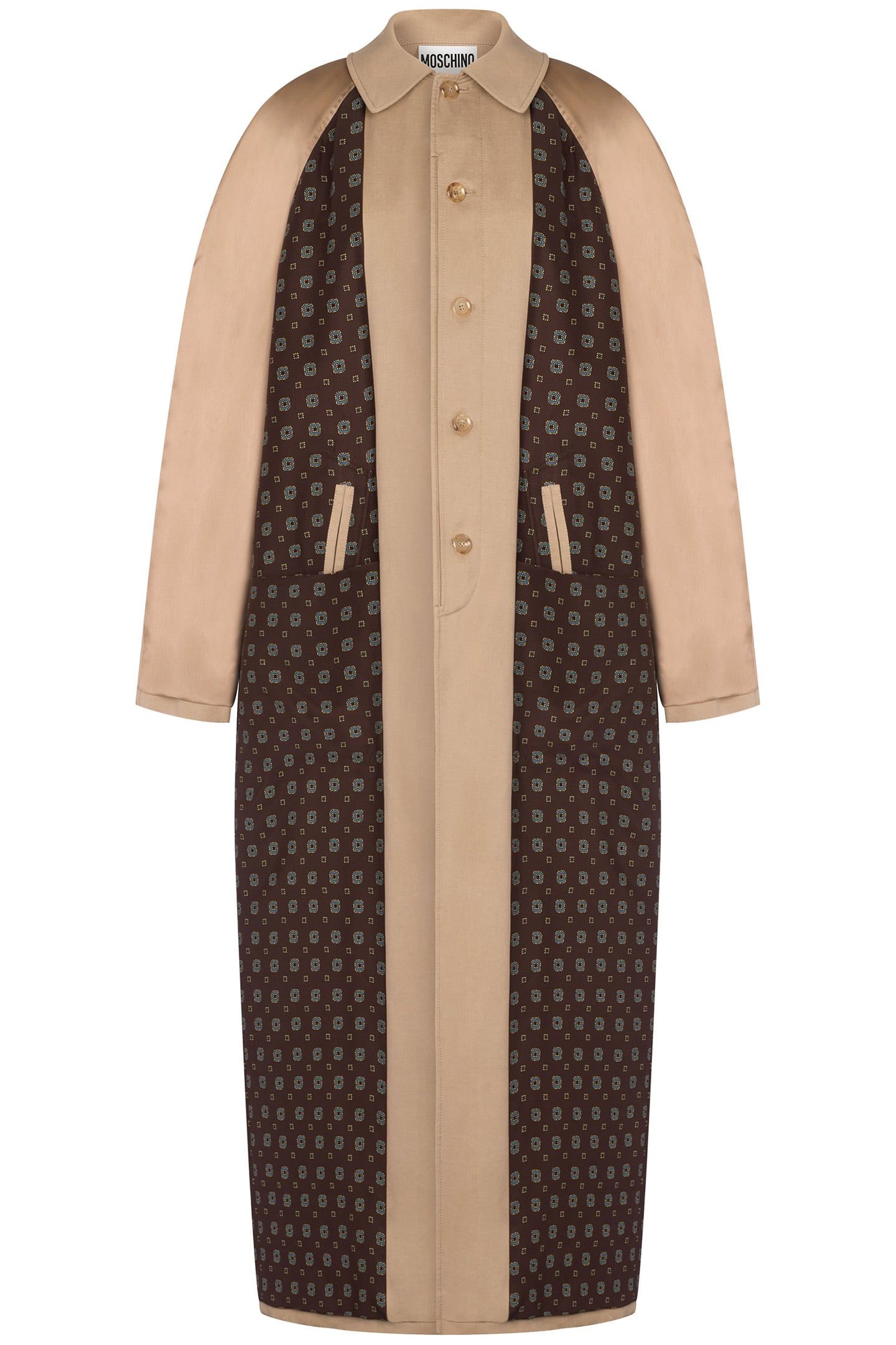 REVERSIBLE TRENCH COAT IN GABARDINE AND SATIN BEIGE 3