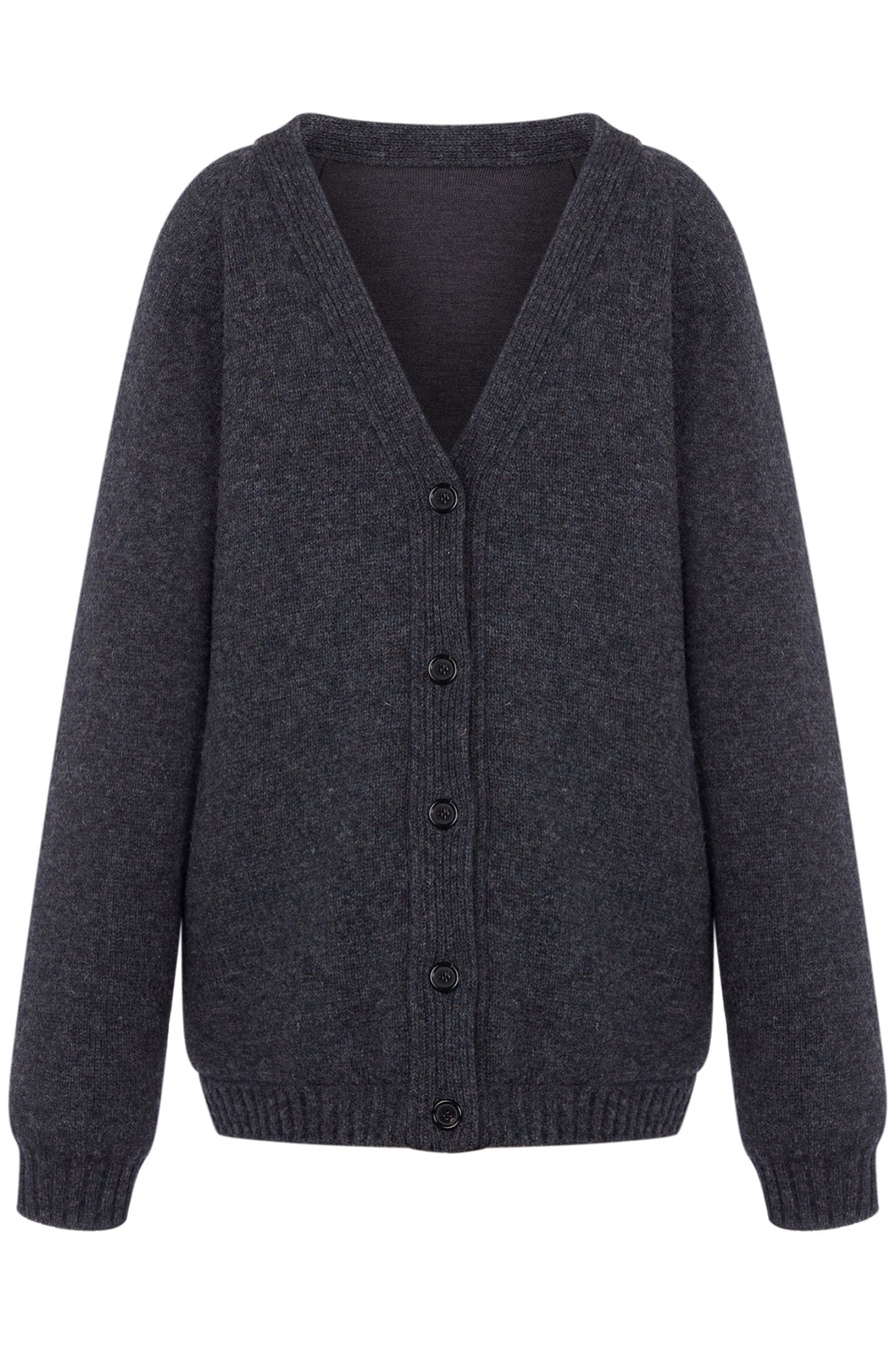OVERSIZED CARDIGAN IN 100% ENLARGE SHETLAND GREY 3
