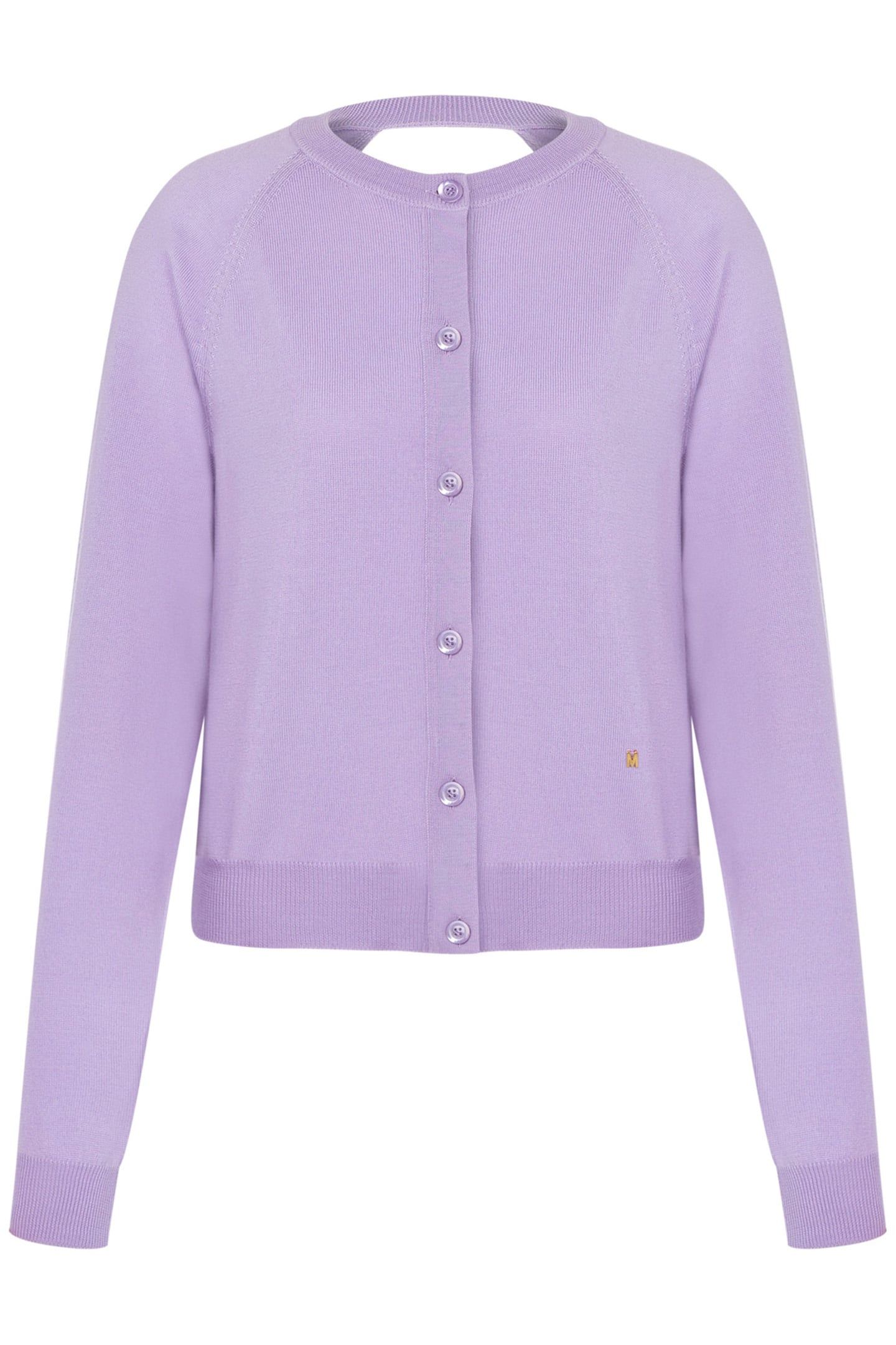 GOLDEN M WOOL CARDIGAN VIOLET 3
