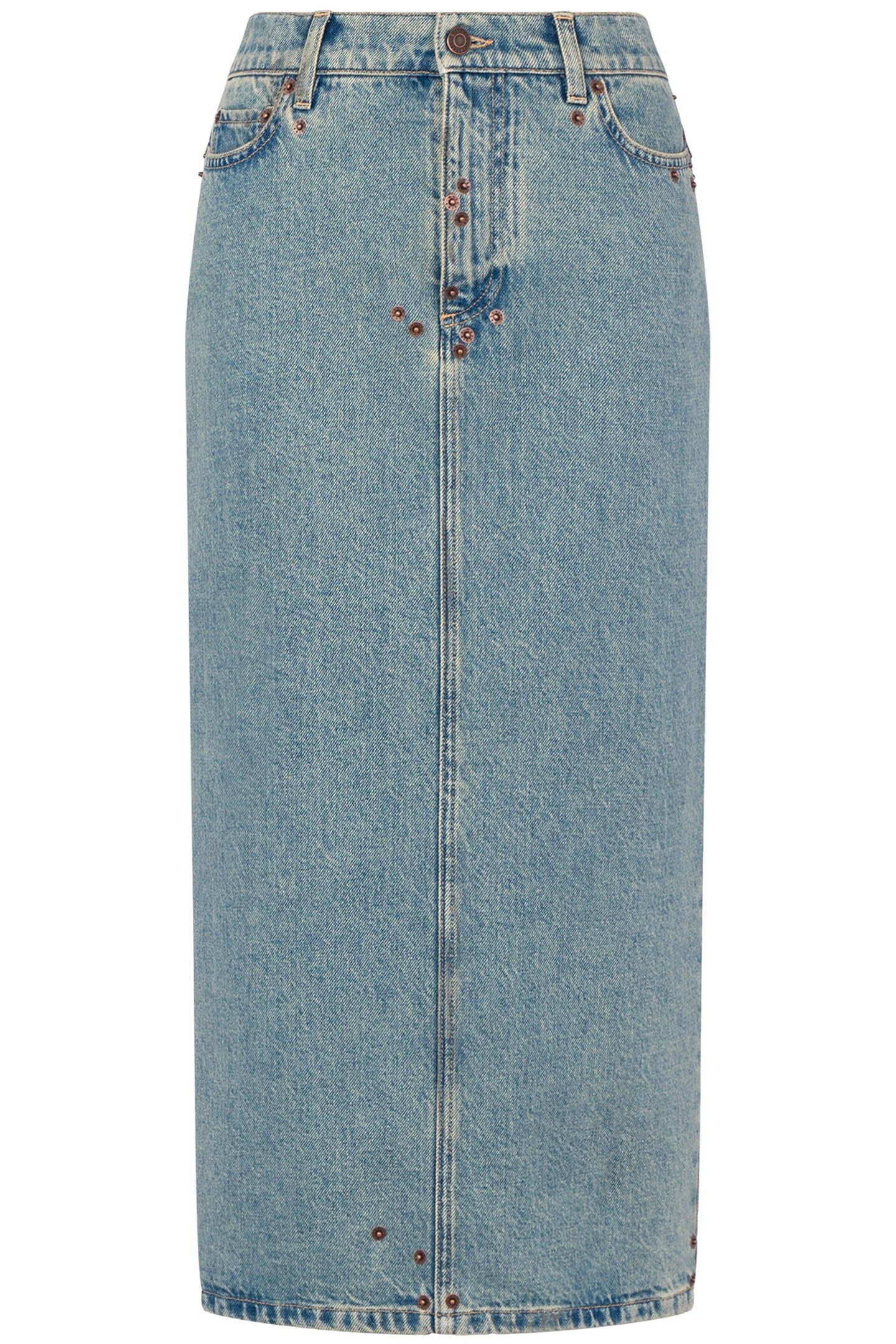 BLUE COTTON DENIM SKIRT BLUE 3