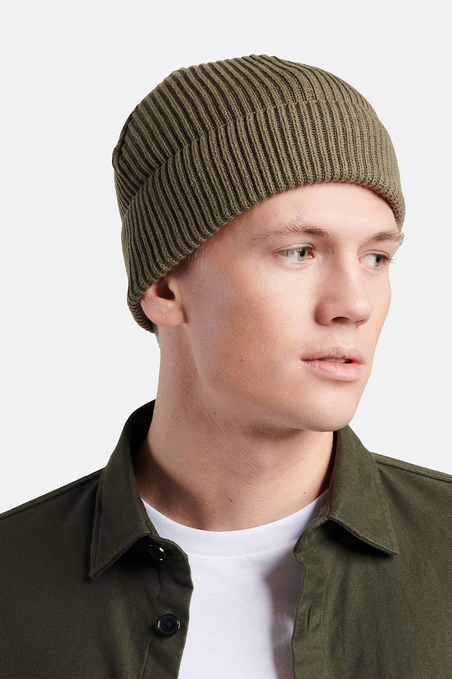 BEANIE ORGANIC COTTON-STRETCH ARMY 2