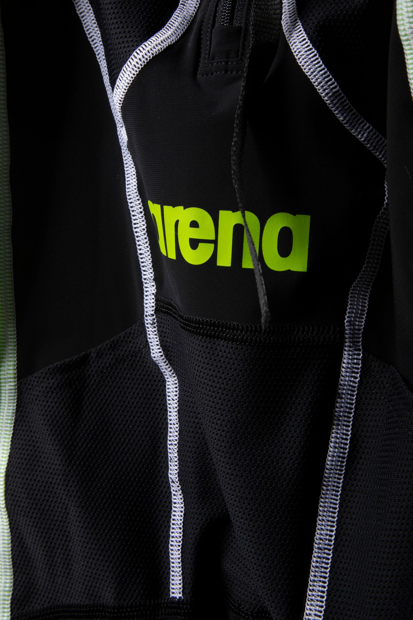 W REAR ZIP TRISUIT ST BLACK/PEA-GREEN 4
