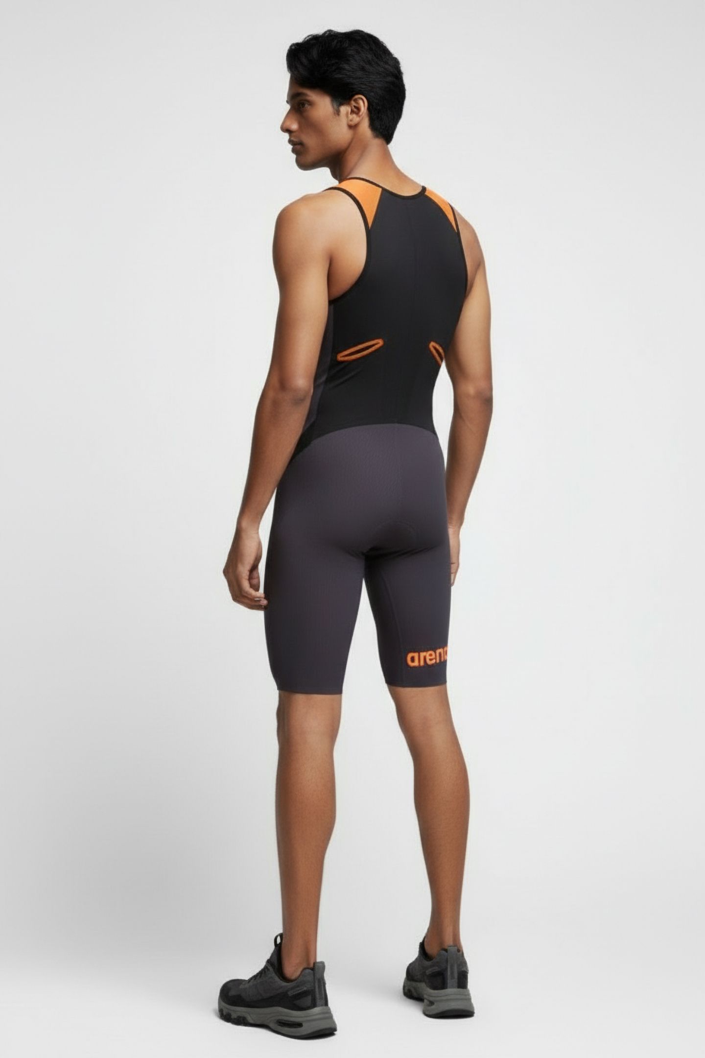 W ZIPPED TRISUIT TRI POLY C DARK-GREY/BLACK/ORANGE 2