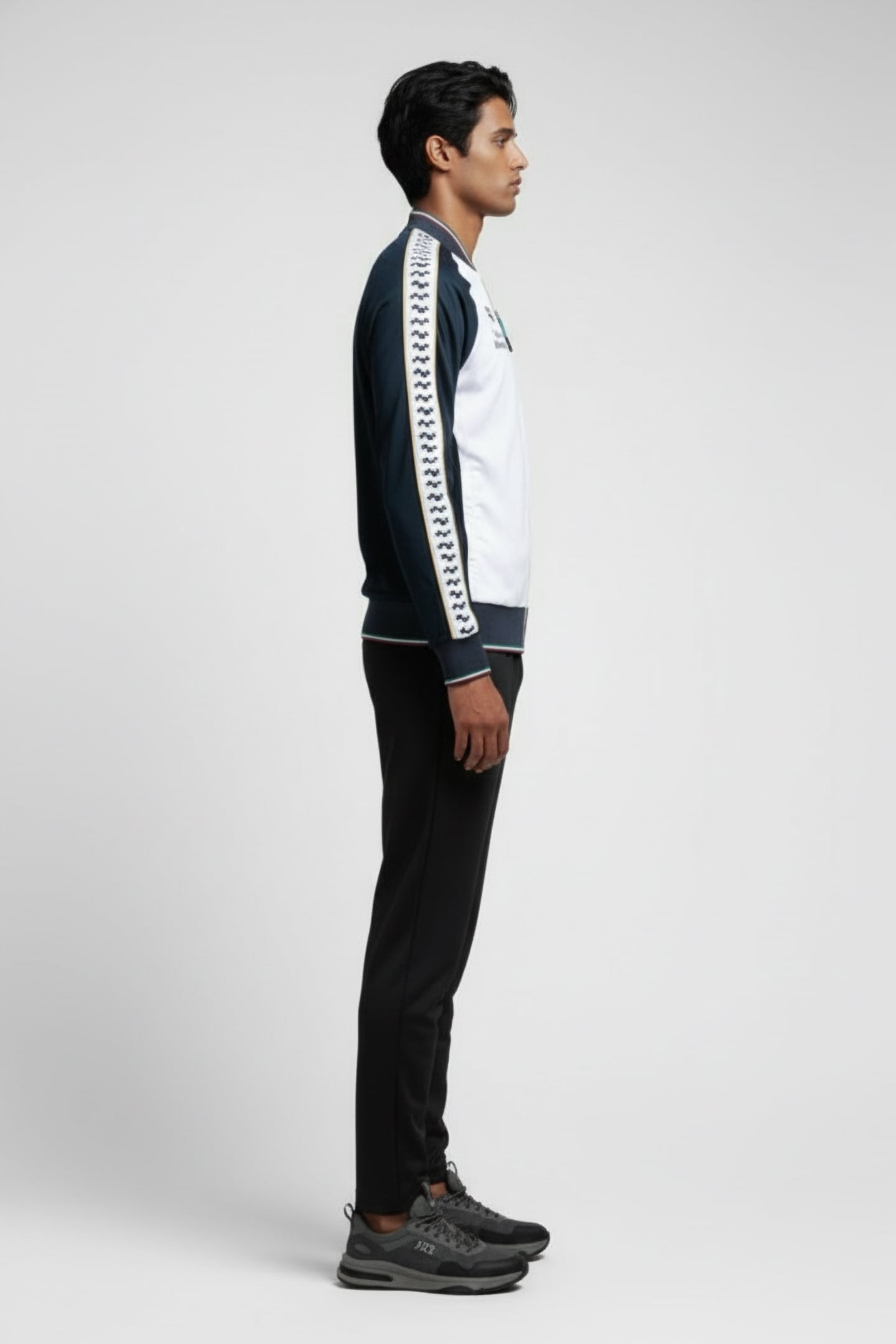 UNISEX FIN JACKET PANEL NAVY-WHITE-ROYAL LEN 3