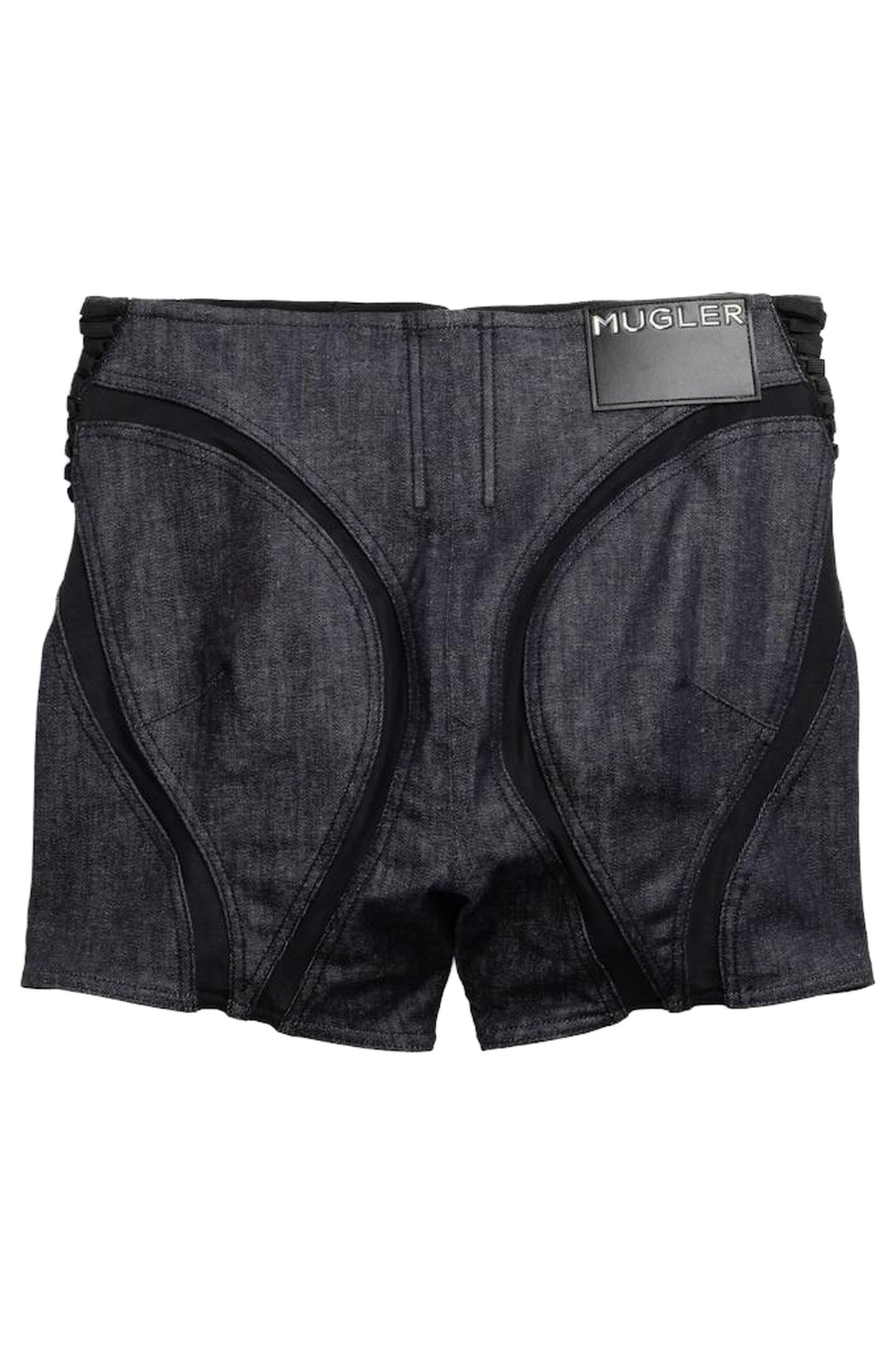 MUGLER – LACED DENIM SHORTS 2