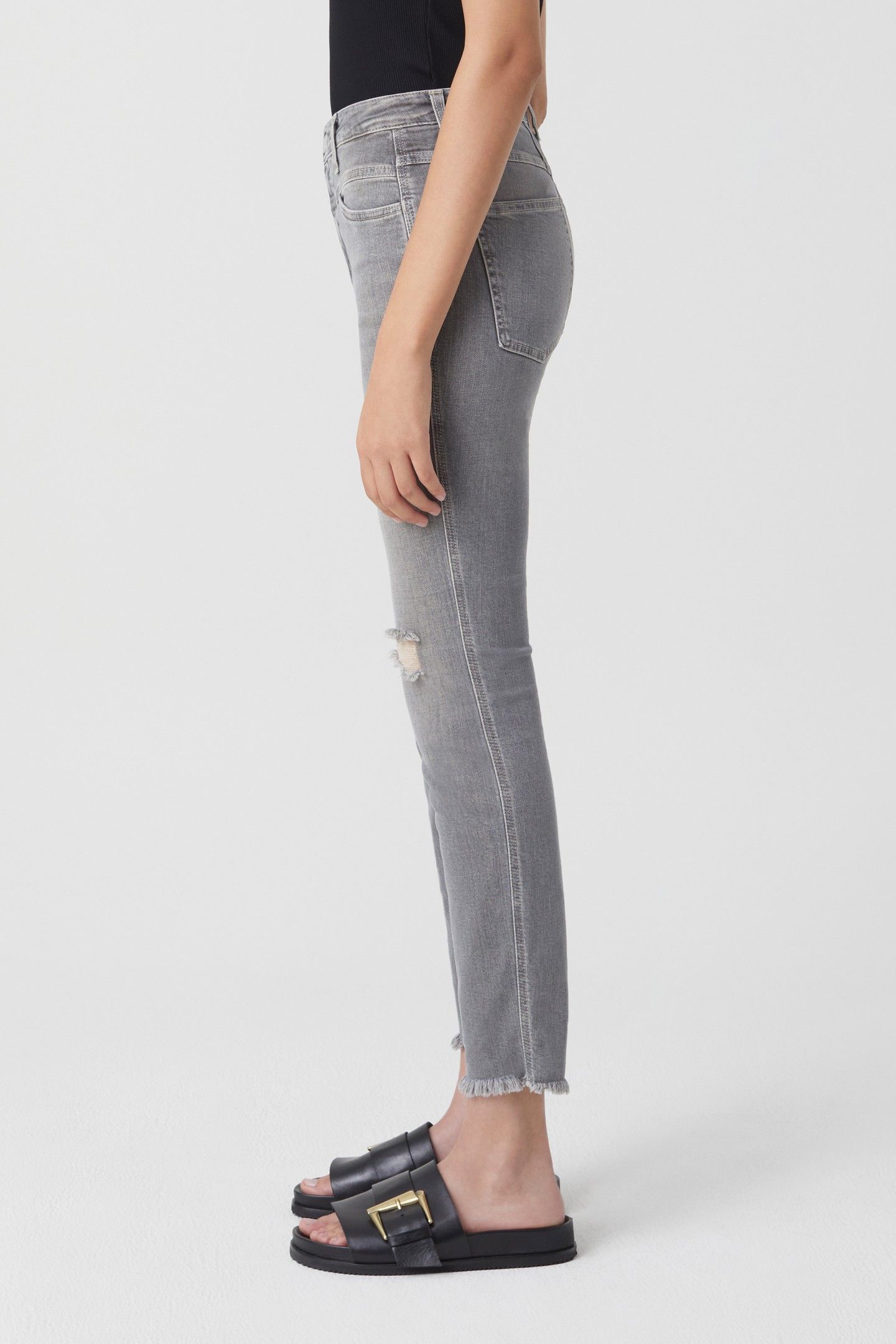 SKINNY PUSHER JEANS MID GREY 6