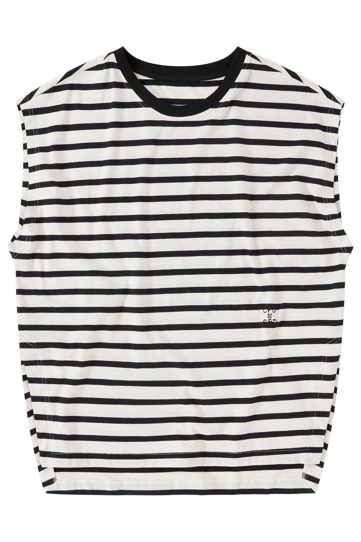 CREW NECK CAP SLEEVE T-SHIRTS BLACK 4