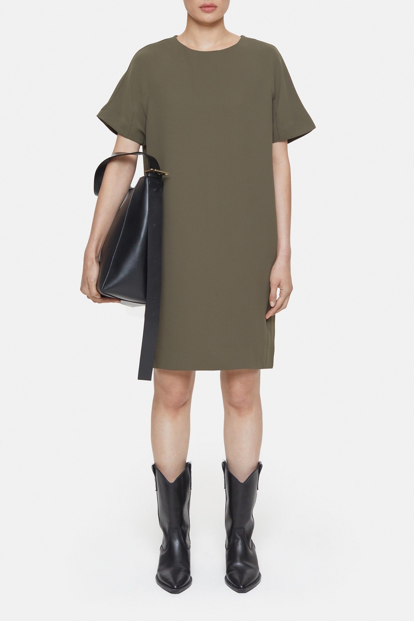 SHIFT DRESS ARMY GREEN 1