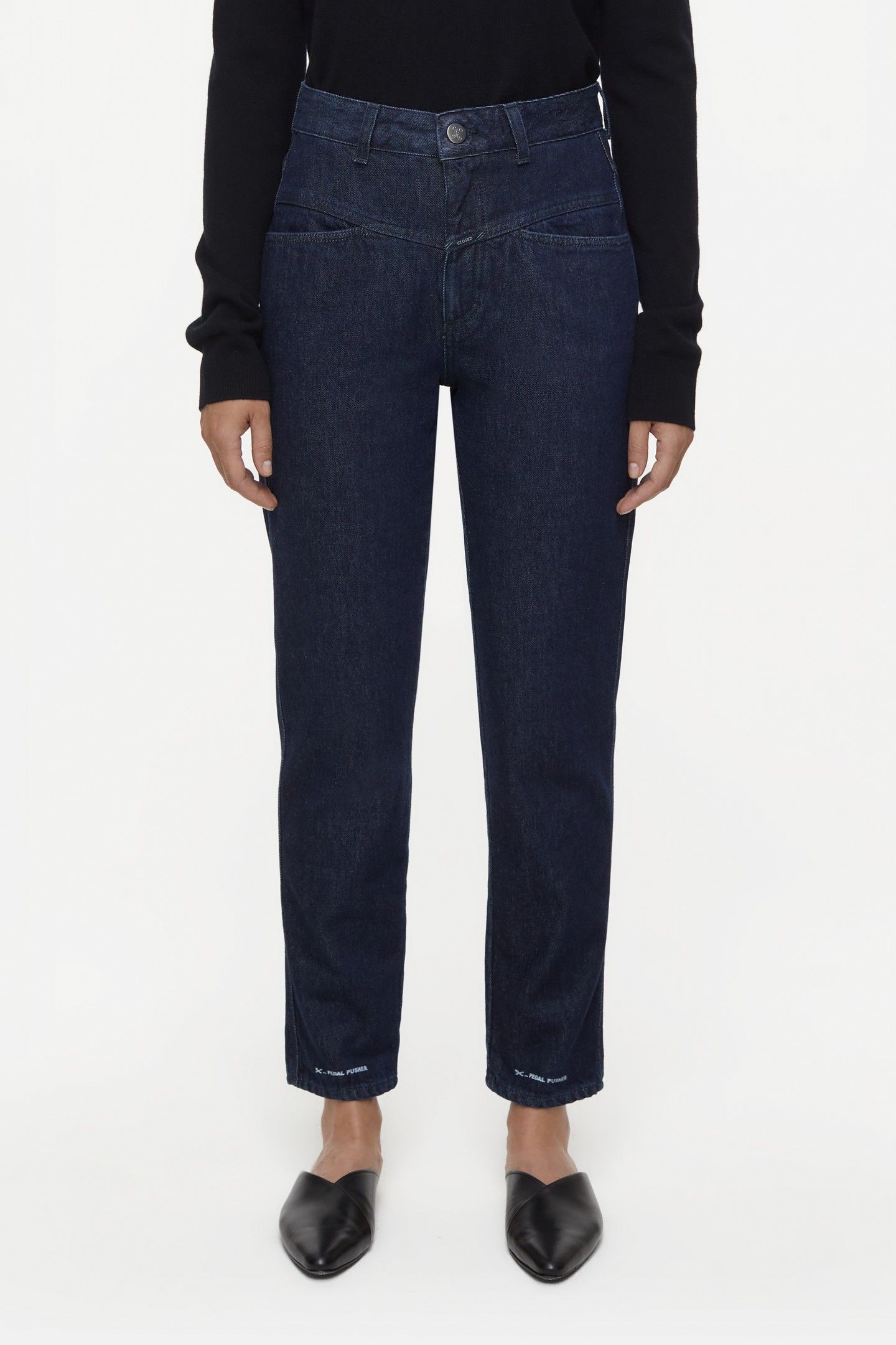 PEDAL PUSHER JEANS DARK BLUE 2