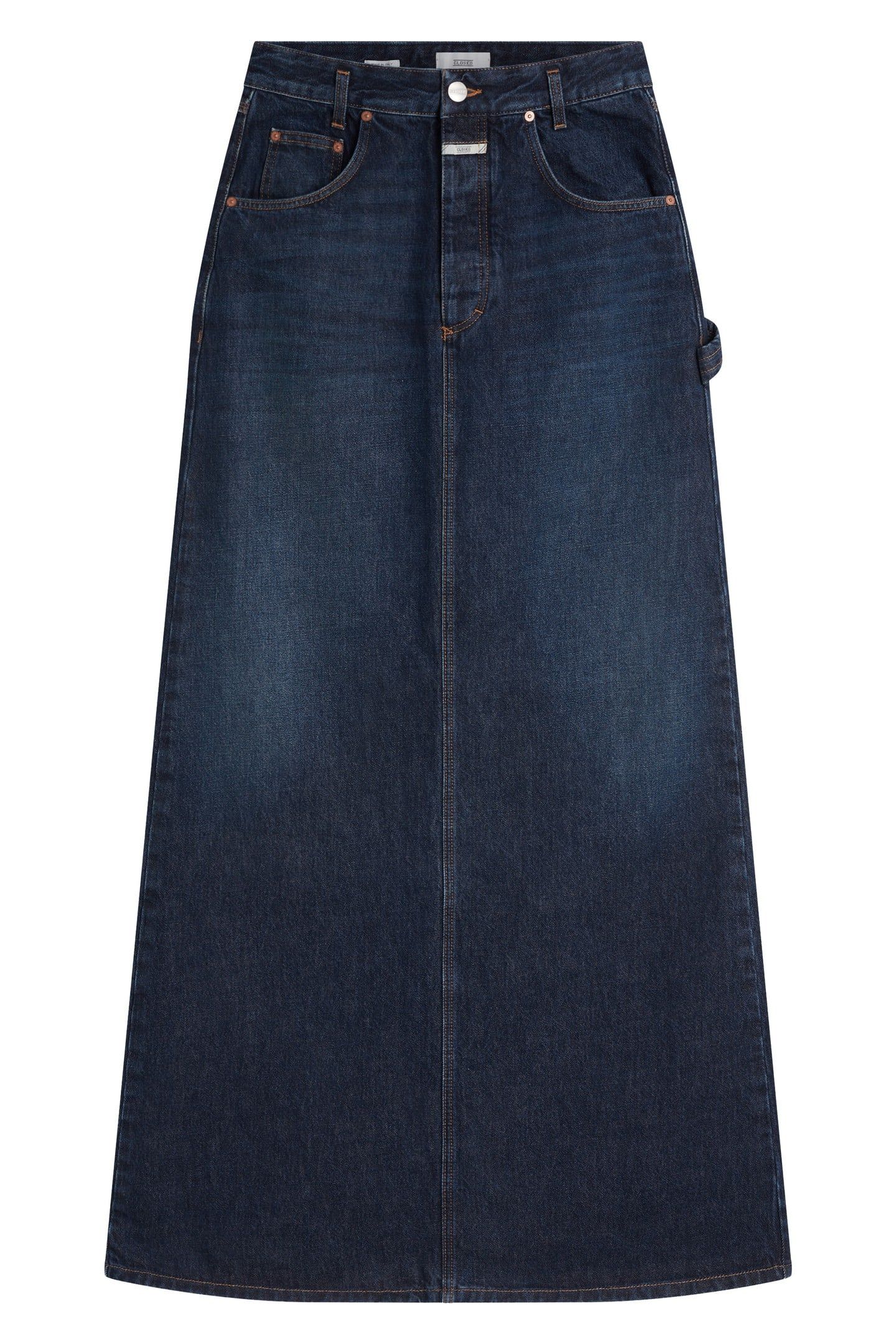 LONG 5-POCKET SKIRT DARK BLUE 5
