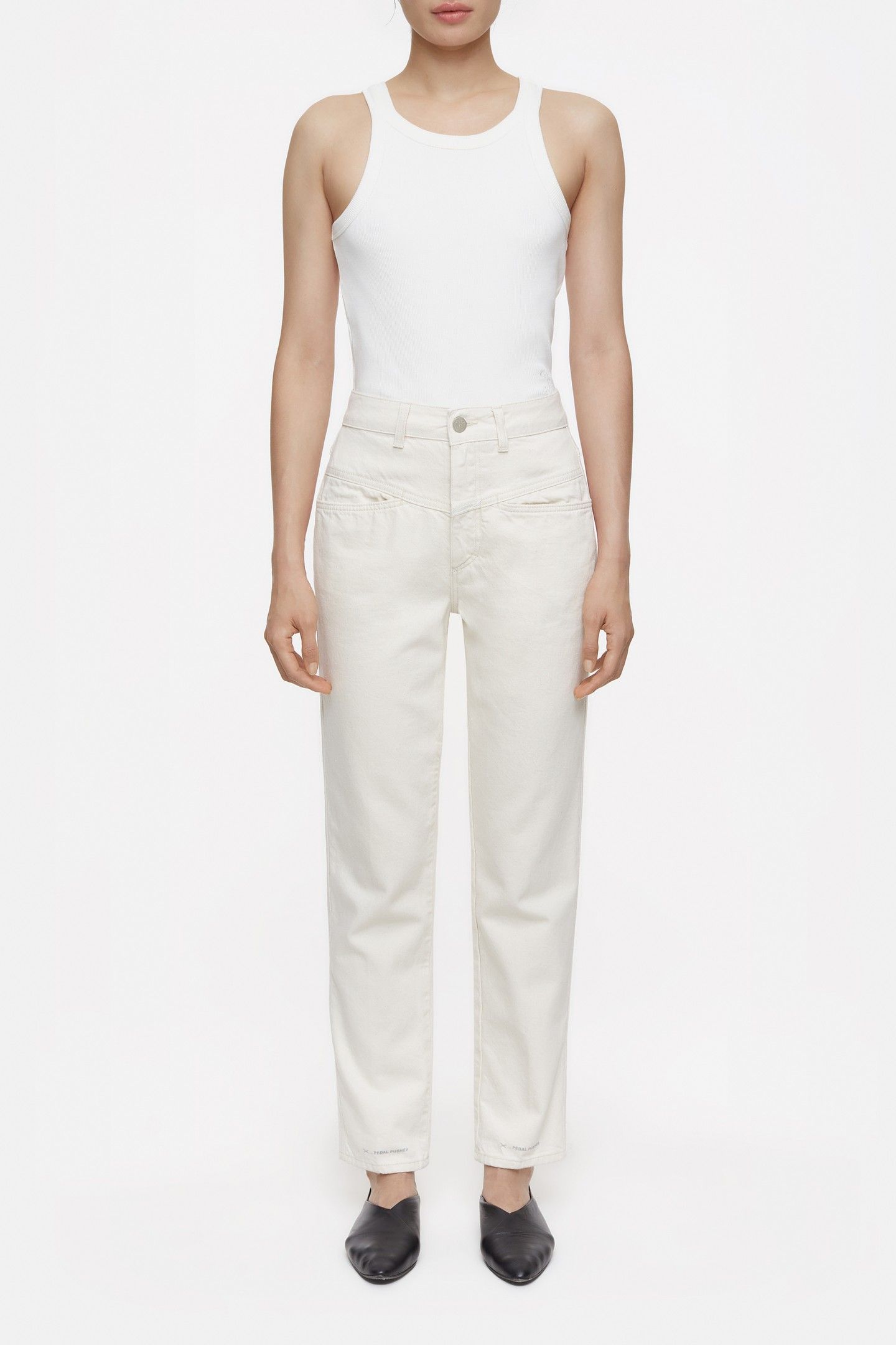 PEDAL PUSHER JEANS IVORY 2