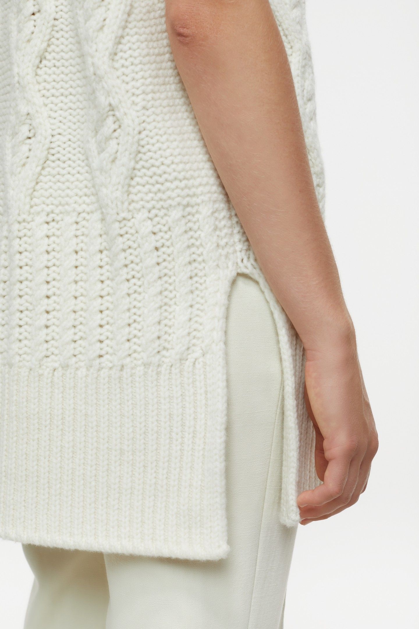TURTLE NECK TABARD KNITS VANILLA CREAM 6