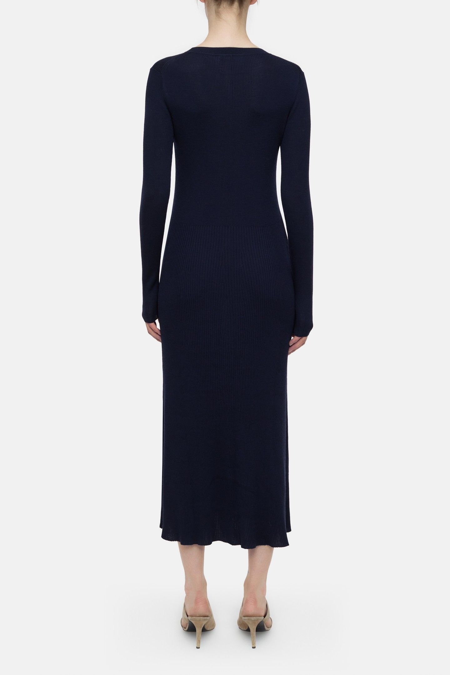 CREW NECK LONG SLEEVES DRESSES DARK NIGHT 2