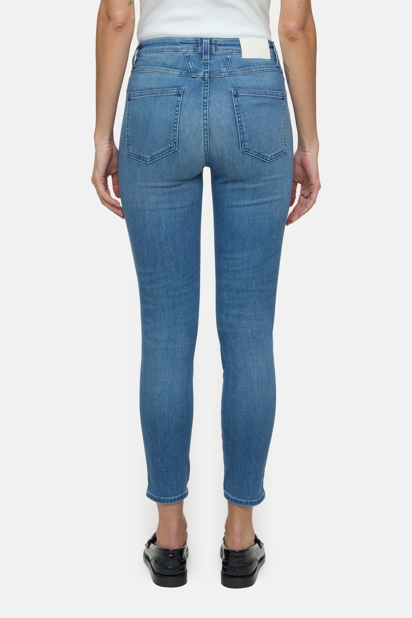 SKINNY PUSHER JEANS MID BLUE 2