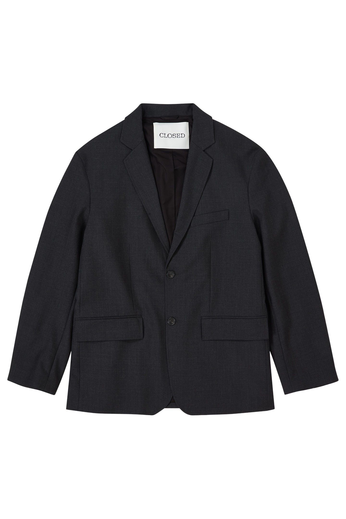 SINGLE BREASTED BLAZER ANTHRACITE MELANGE 4