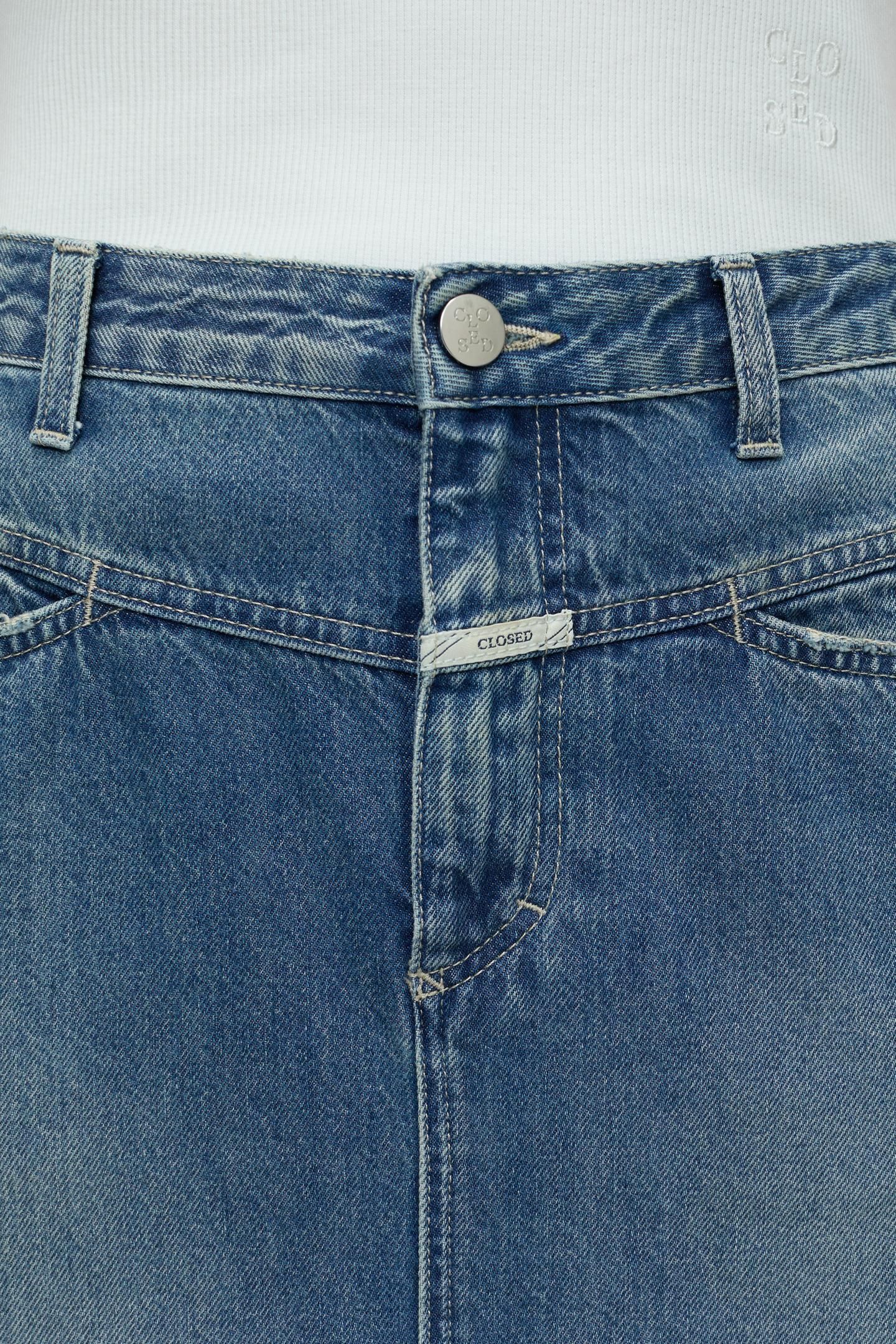 LONG X-POCKET SKIRT DARK BLUE 5